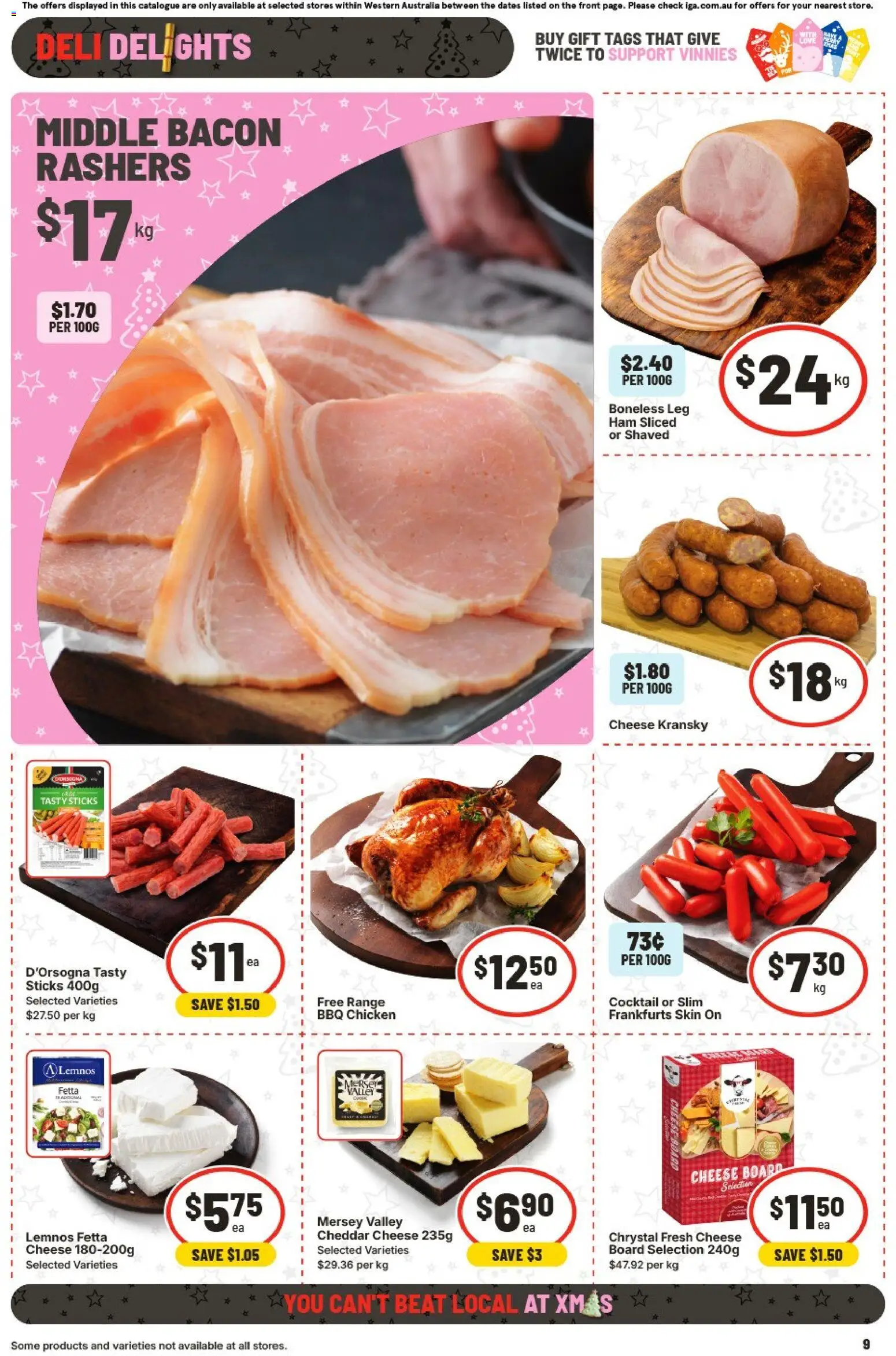 IGA catalogue - valid from 17.12.2025 | Page: 12 | Products: Bacon, Cheese, Ham, Chicken