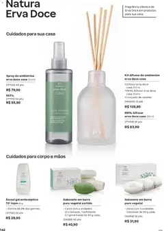 Natura - Ciclo 04/2026 - Pré-Visualização do folheto da loja Natura, válido de 19.02.2026 | Página: 142 | Produtos: Difusor, Fragrância, Caixa, Sabonete