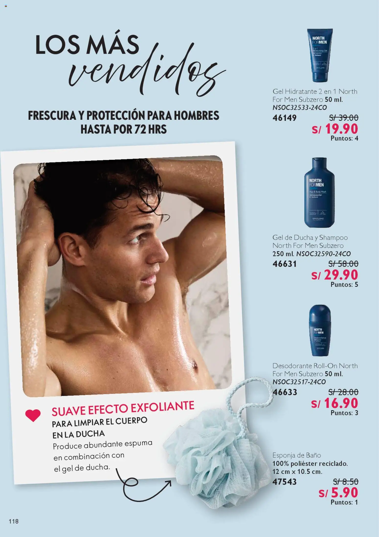 Catálogo Oriflame válido desde 25.10.2025 | Página: 118 | Productos: Esponja, Gel de ducha, Baño, Ducha