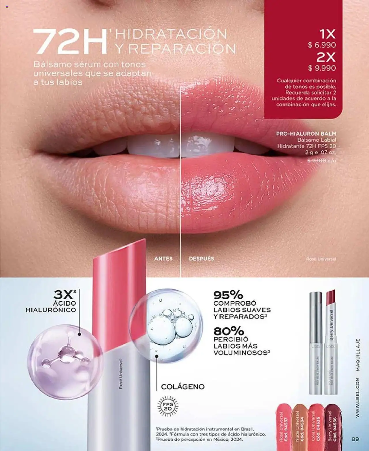 Catálogo L'Bel Campaña 17 │ válido desde el 14.10.2025 | Página: 89 | Productos: Bálsamo, Maquillaje, Labial, Serum