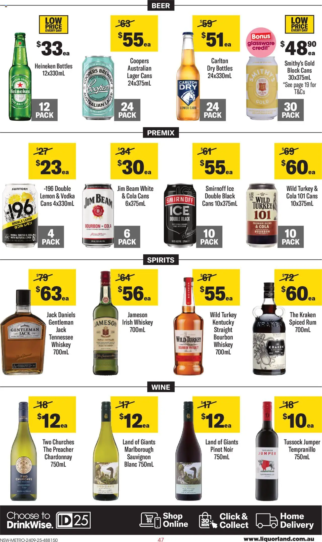 Coles catalogue - valid from 24.09.2025 | Page: 47 | Products: Jumper, Glassware, Beer, Whiskey