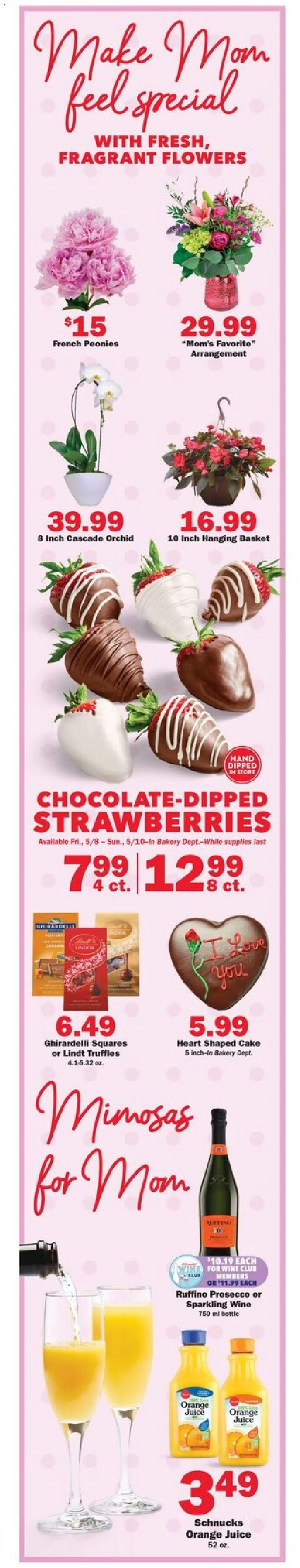 Schnucks Weekly Print Ad - IL - valid from 06.05.2026 | Page: 1 | Products: Basket, Juice, Wine, Strawberries
