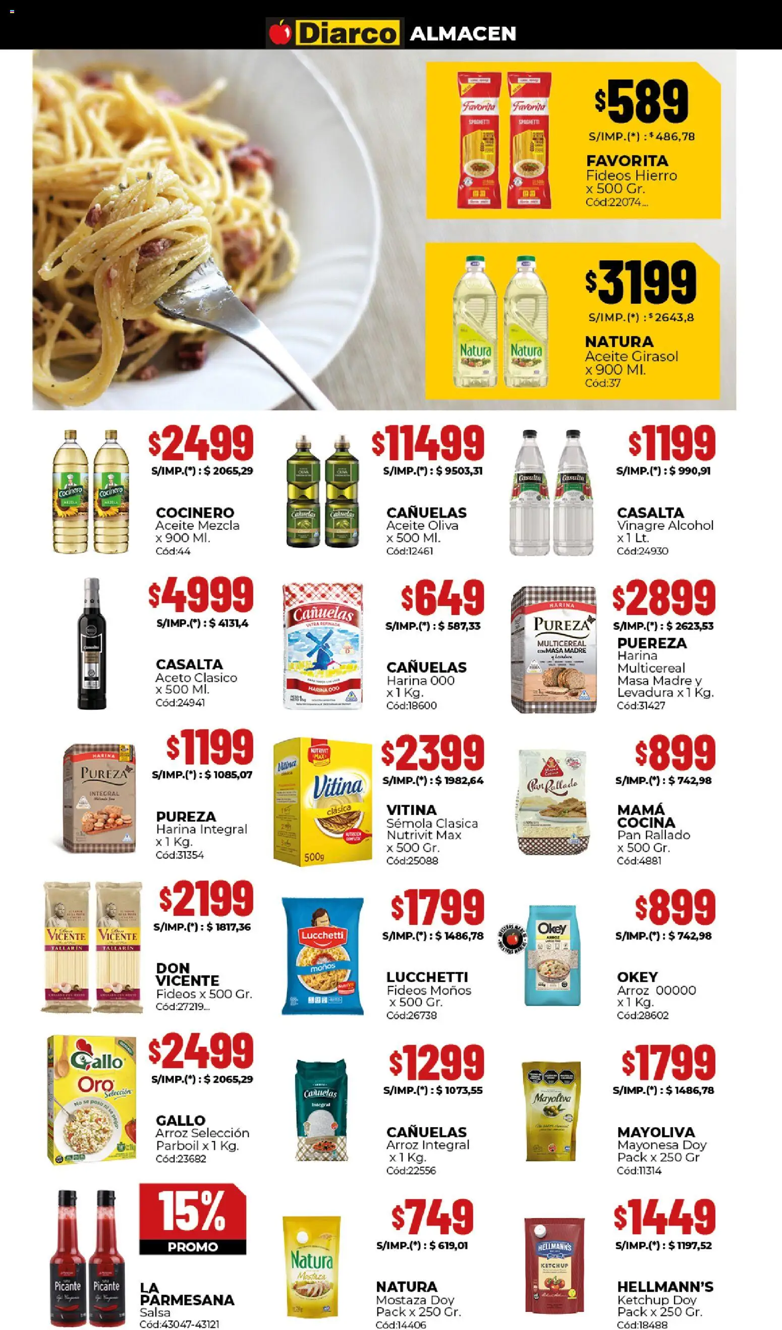 Diarco ofertas │ válido desde el 16.03.2026 | Página: 2 | Productos: Mayonesa, Aceto, Oliva, Pan