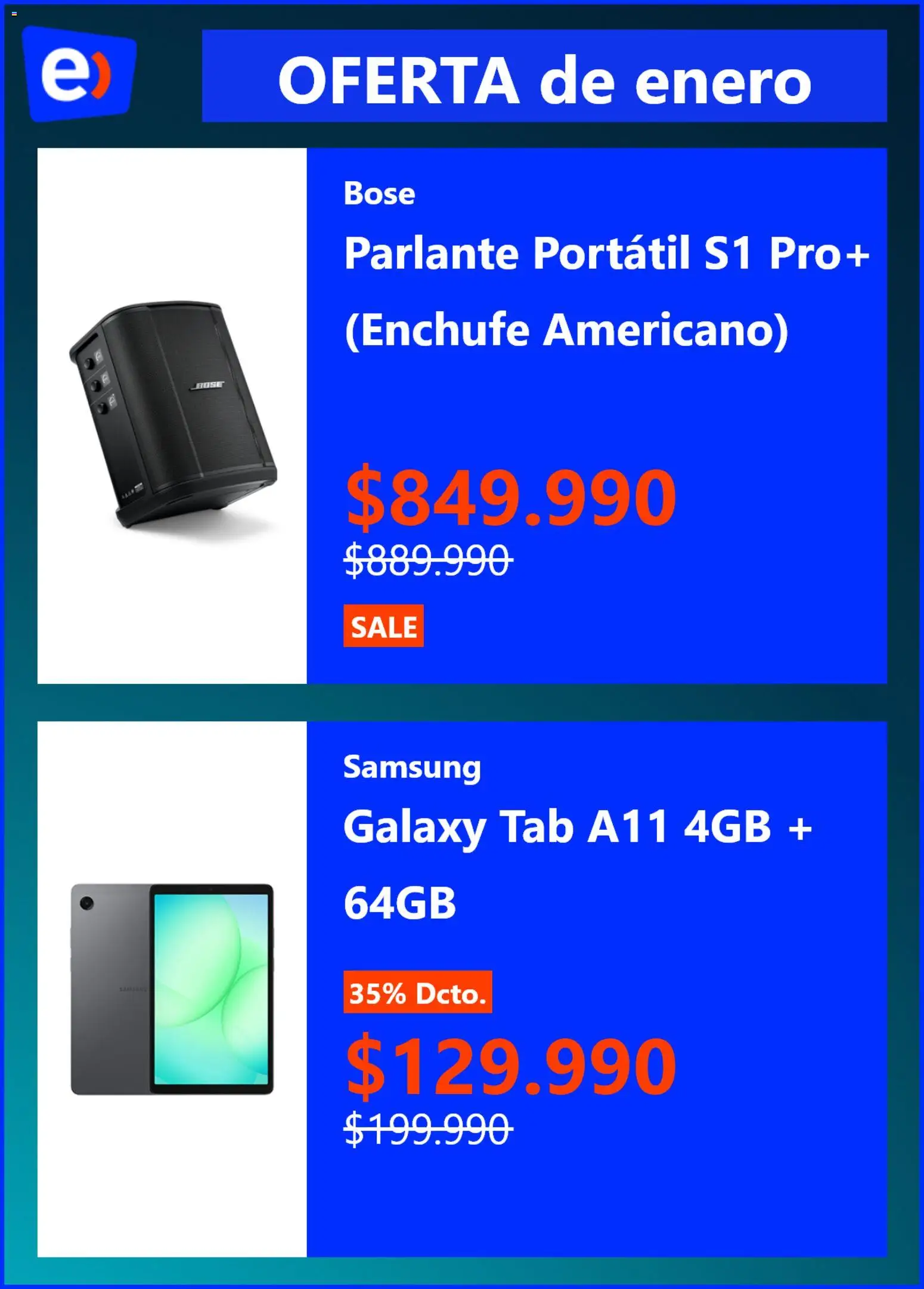 Entel ofertas  │ válido desde el 05.01.2026 | Página: 4 | Productos: Parlante, Enchufe