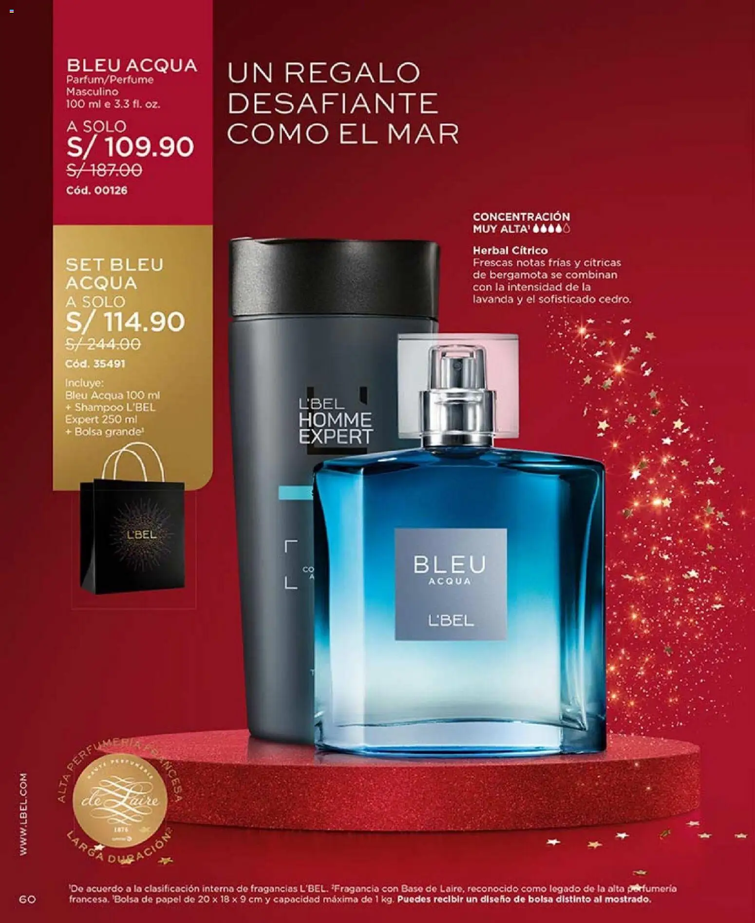 Catálogo L'Bel válido desde 18.12.2025 | Página: 60 | Productos: Shampoo, Bolsa, Perfume, Fragancia