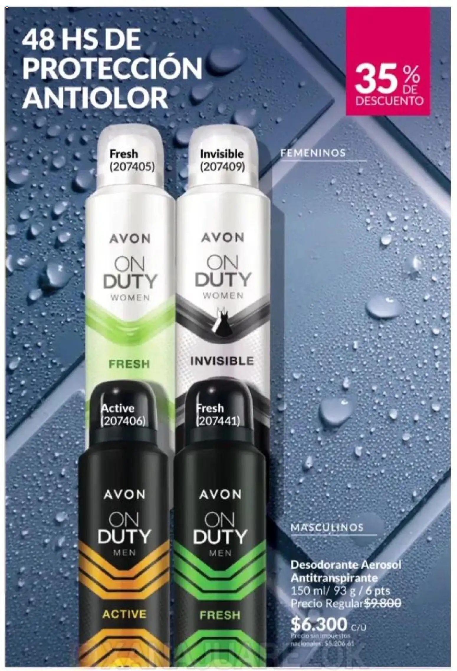 Catálogo AVON Campaña 1/2026 │ válido desde el 01.01.2026 | Página: 150 | Productos: Desodorante, Antitranspirante