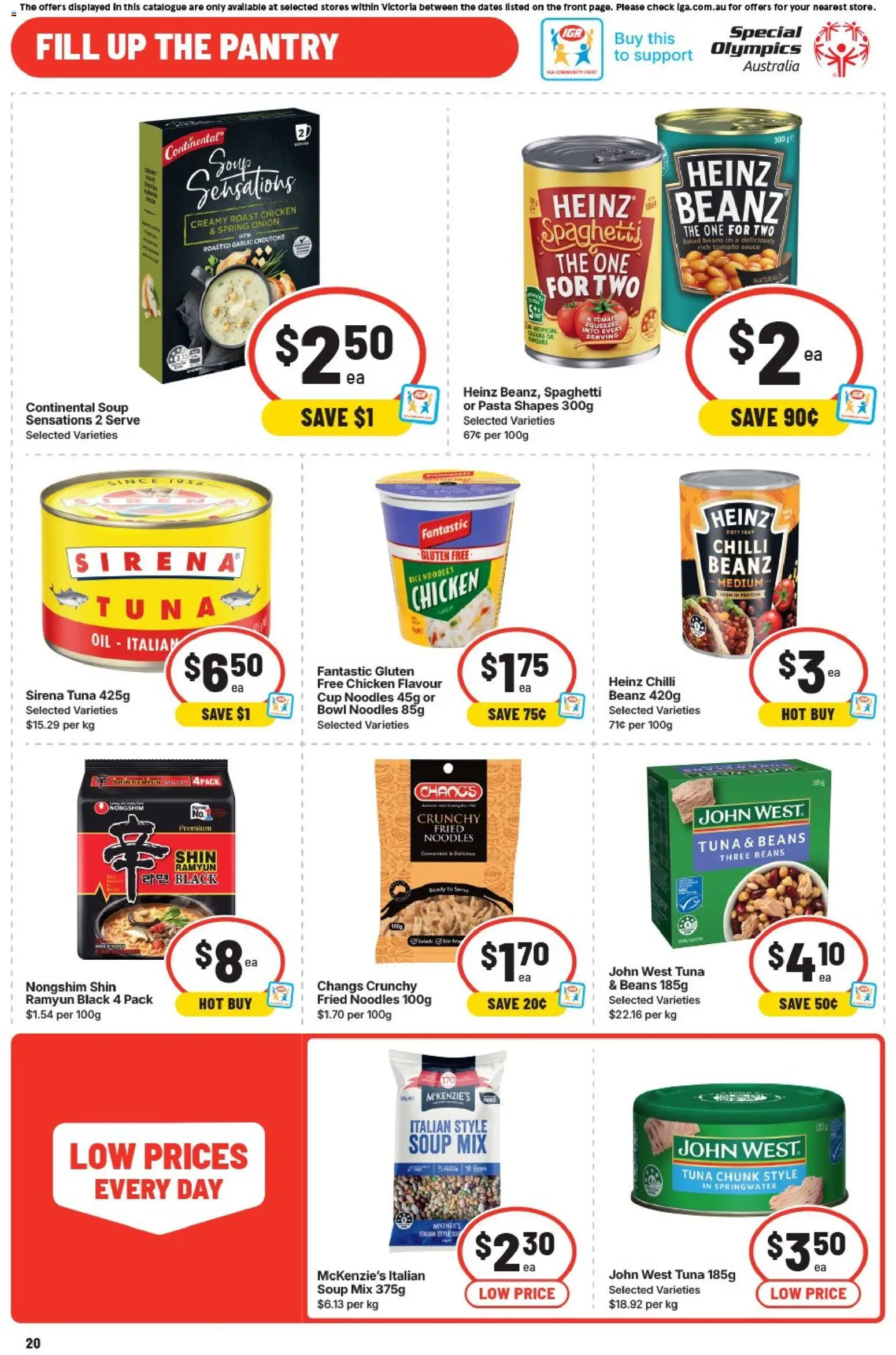 IGA catalogue - valid from 29.04.2026 | Page: 20 | Products: Oil, Rice, Soup, Tuna
