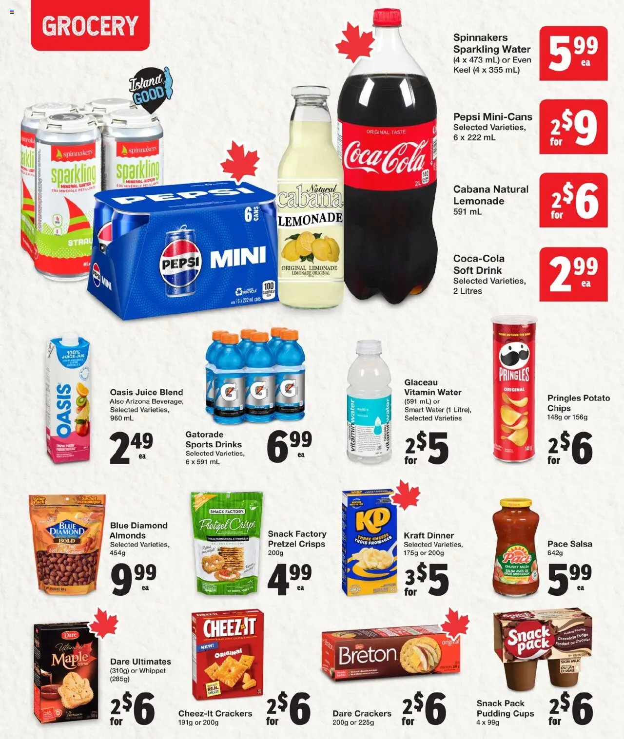 Quality Foods flyer valid from 07.08.2025 | Page: 9 | Products: Chips, Bag, Chocolate, Juice