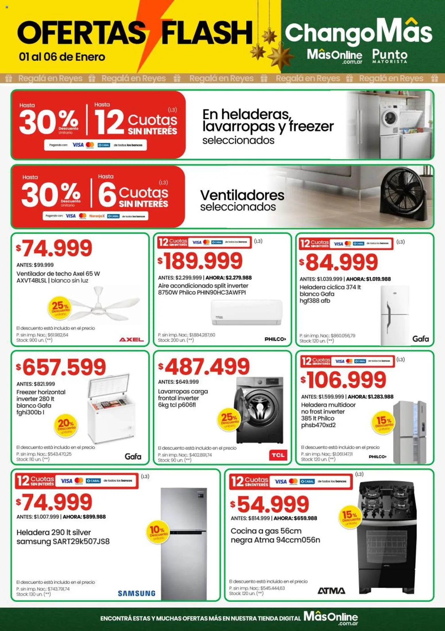Punto Mayorista catálogo │ válido desde el 01.01.2026 | Página: 5 | Productos: Cocina, Aire acondicionado, Ventilador, Lavarropas