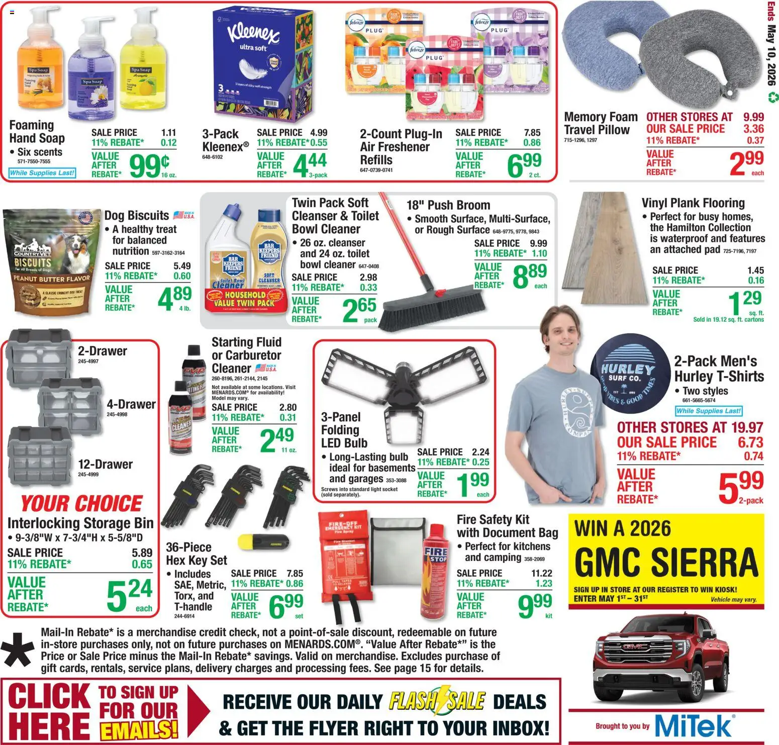 Menards Weekly Ad - valid from 30.04.2026 | Page: 21 | Products: Pillow, Socket, Soap, Bag