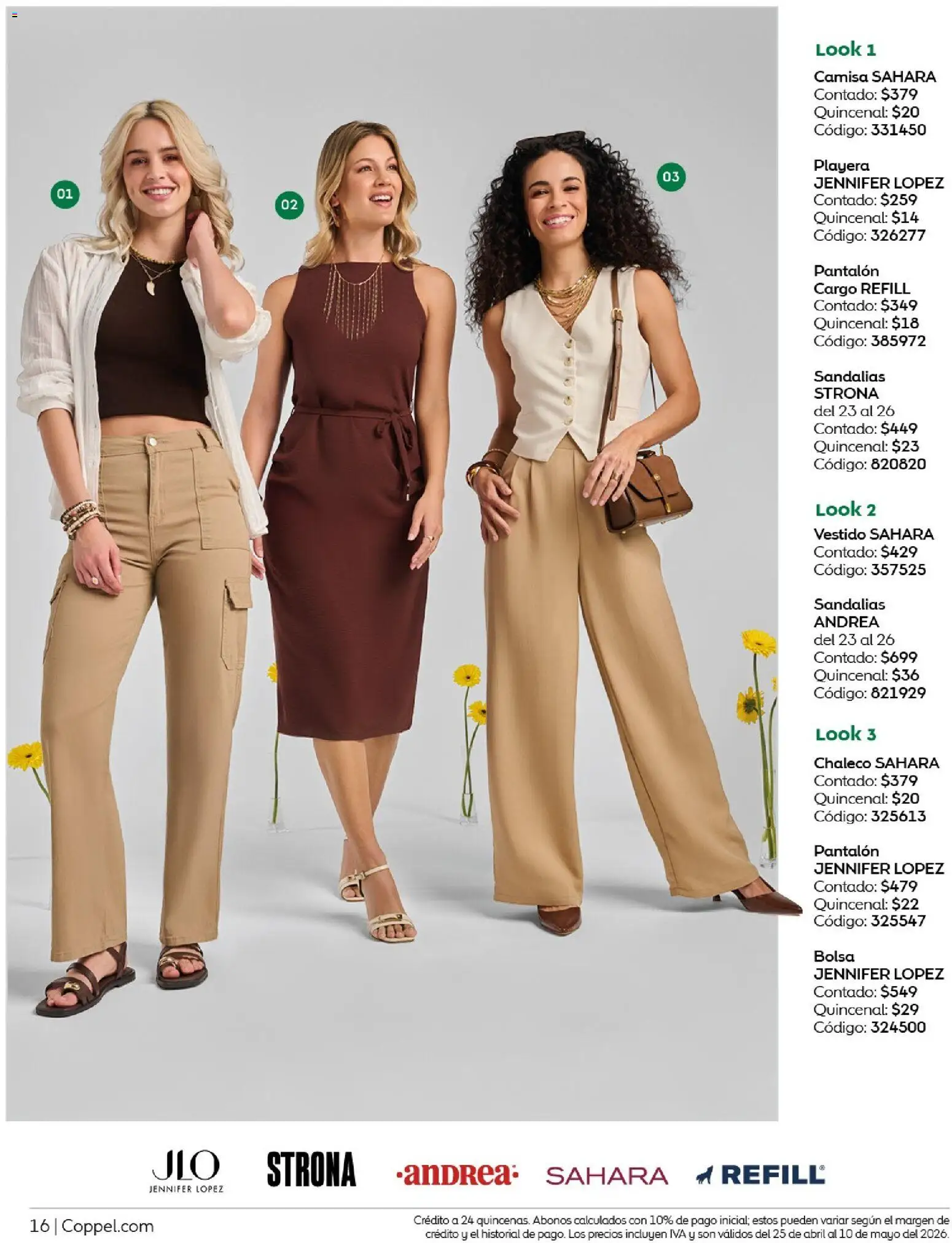 Nuevas ofertas de Coppel válidas en toda la República Mexicana desde el 25.04.2026. ¡Encuentra las mejores ofertas en Coppel catálogo Los regalos que mamá siempre quiere! | Página: 16 | Productos: Bolsa, Camisa, Playera, Sandalias