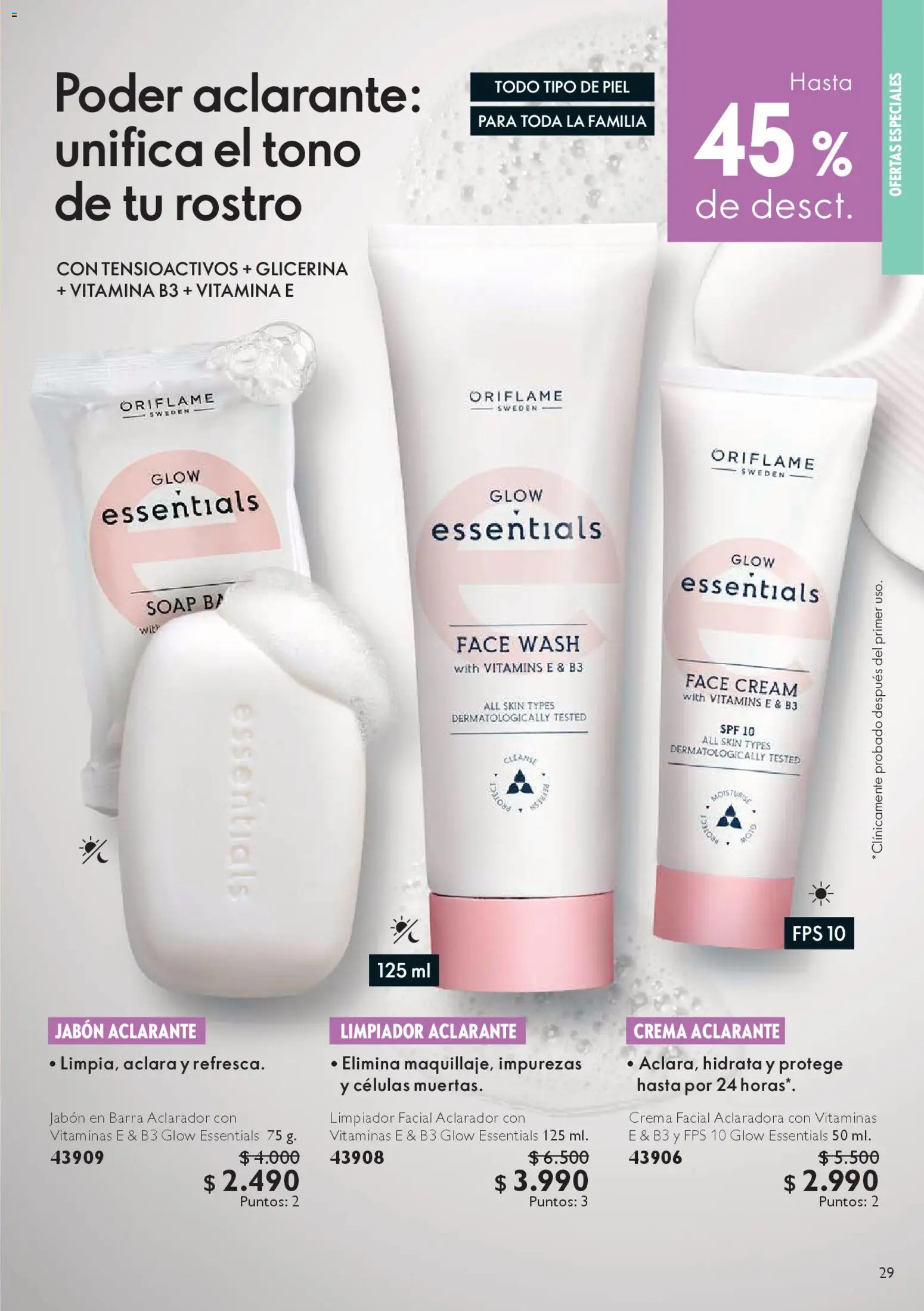 Oriflame catálogo │ válido desde el 07.03.2026 | Página: 29 | Productos: Limpiador, Limpiador facial, Vitaminas, Crema