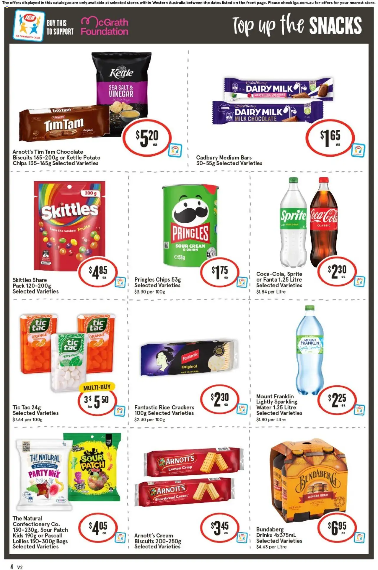 IGA catalogue - valid from 24.09.2025 | Page: 4 | Products: Crackers, Dairy, Cream, Water