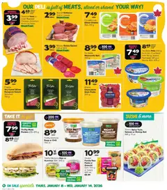Preview of Thrifty Foods weekly flyer / circulaire from shop Thrifty Foods valid from 08.01.2026 | Page: 7 | Products: Beef, Cream, Cheese, Salami