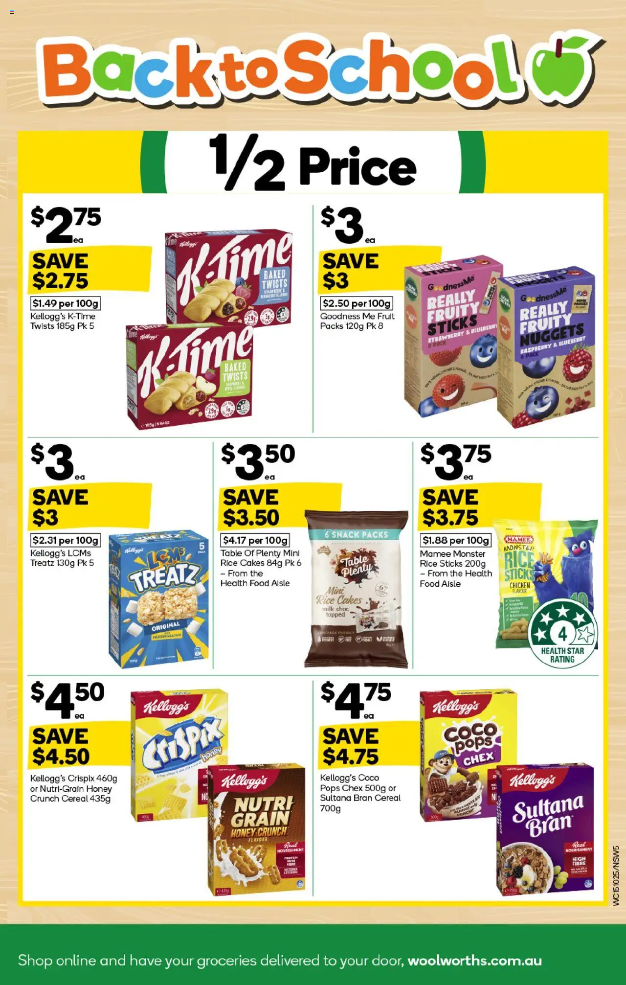 Woolworths catalogue - valid from 15.10.2025 | Page: 5 | Products: Table, Milk, Chicken, Cereal