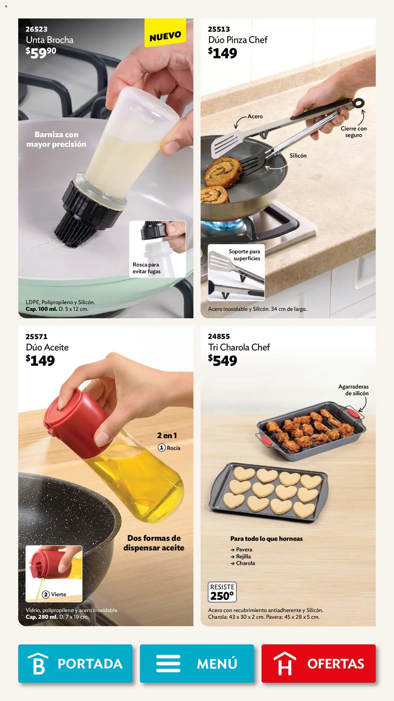 Nuevas ofertas de Betterware válidas en toda la República Mexicana desde el 02.02.2026. ¡Encuentra las mejores ofertas en Betterware campaña 2 2026! | Página: 56 | Productos: Aceite, Rejilla, Pinza