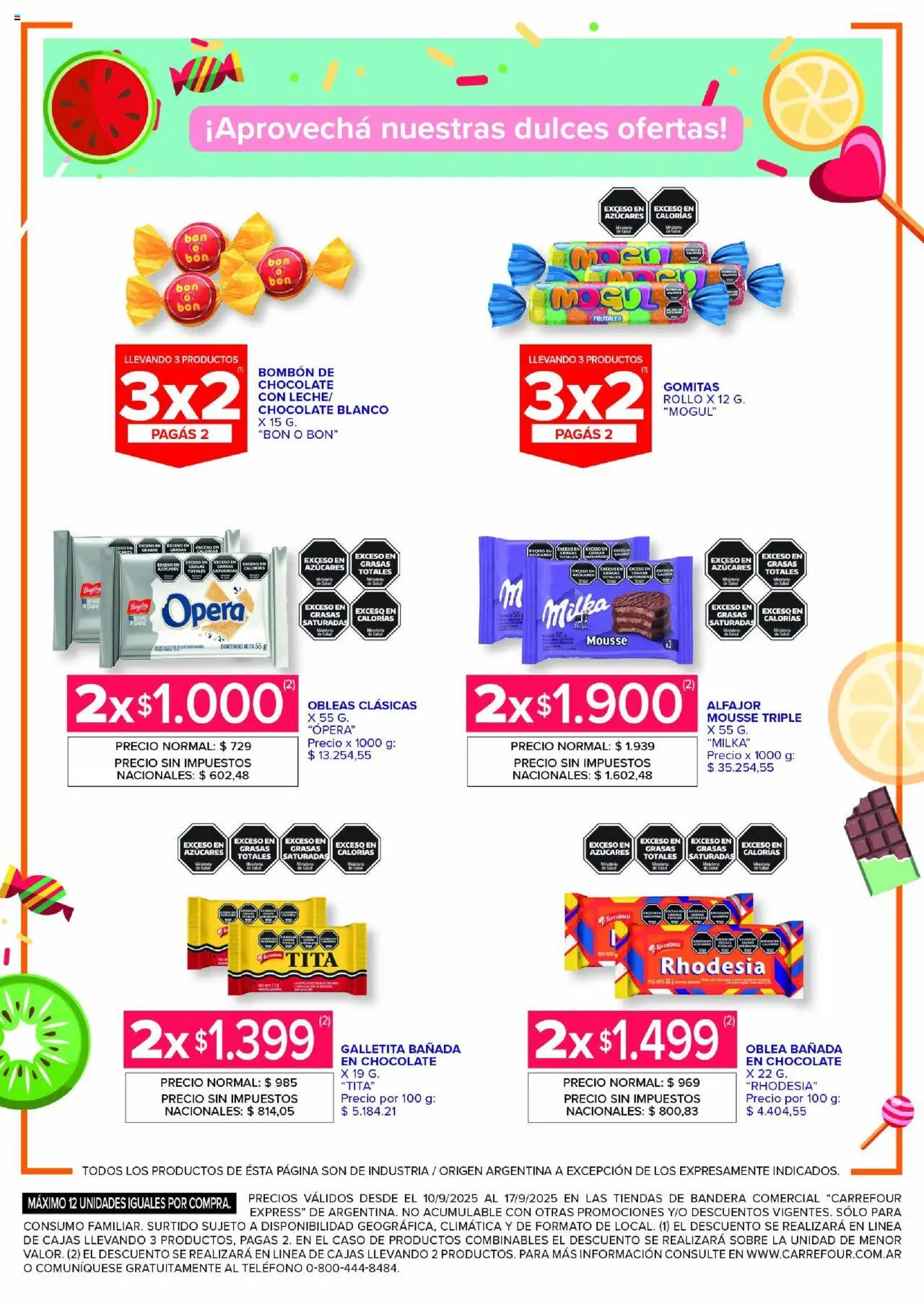 Carrefour ofertas - Mendoza │ válido desde el 10.09.2025 | Página: 3 | Productos: Teléfono, Sobre, Gomitas, Alfajor