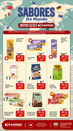 Semar Supermercado Folheto - válido de 22.07.2025 | Página: 1 | Produtos: Biscoito, Chocolate, Cookies, Avelã
