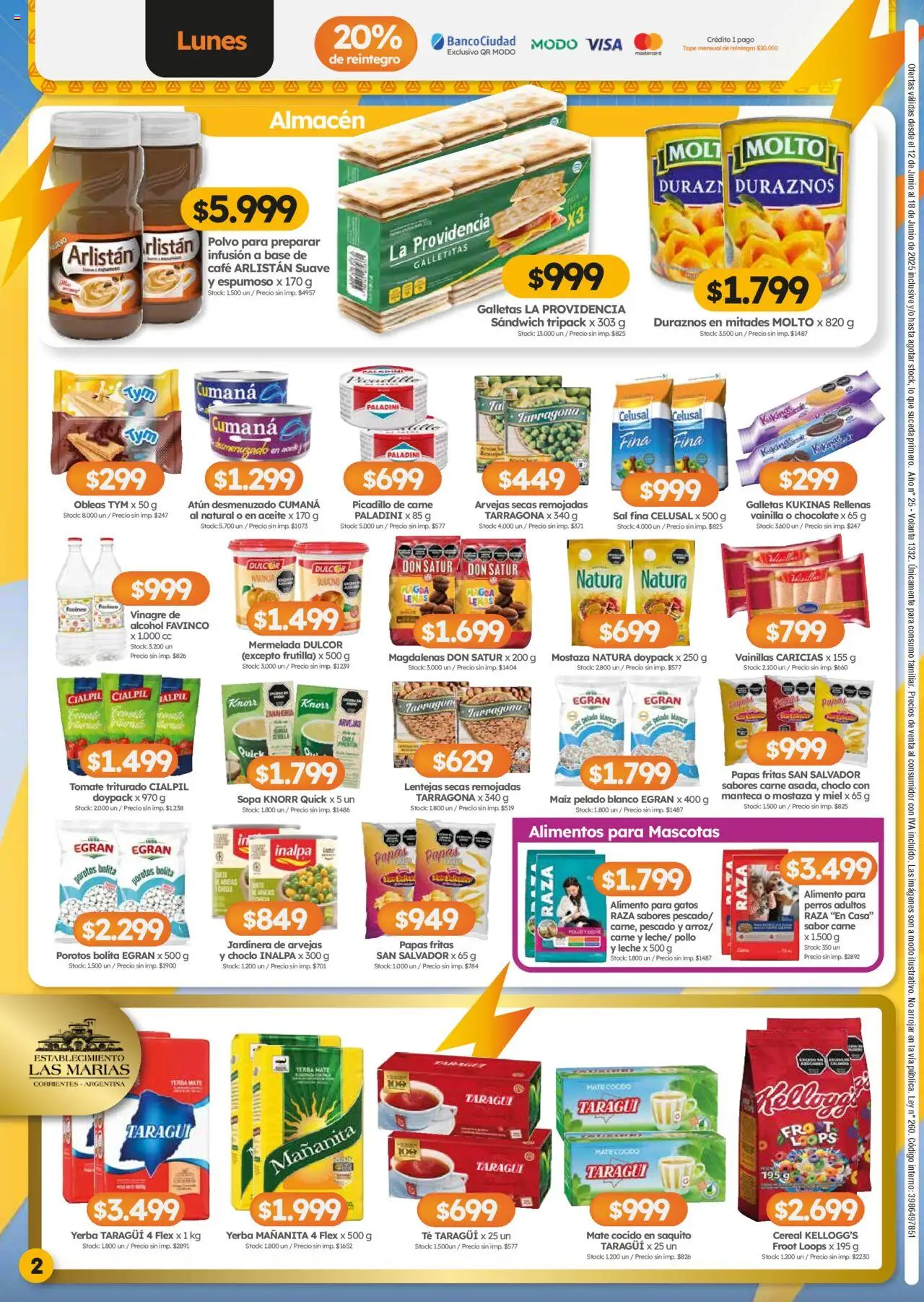Cordiez ofertas │ válido desde el 12.06.2025 | Página: 2 | Productos: Yerba, Polvo, Arvejas, Sal