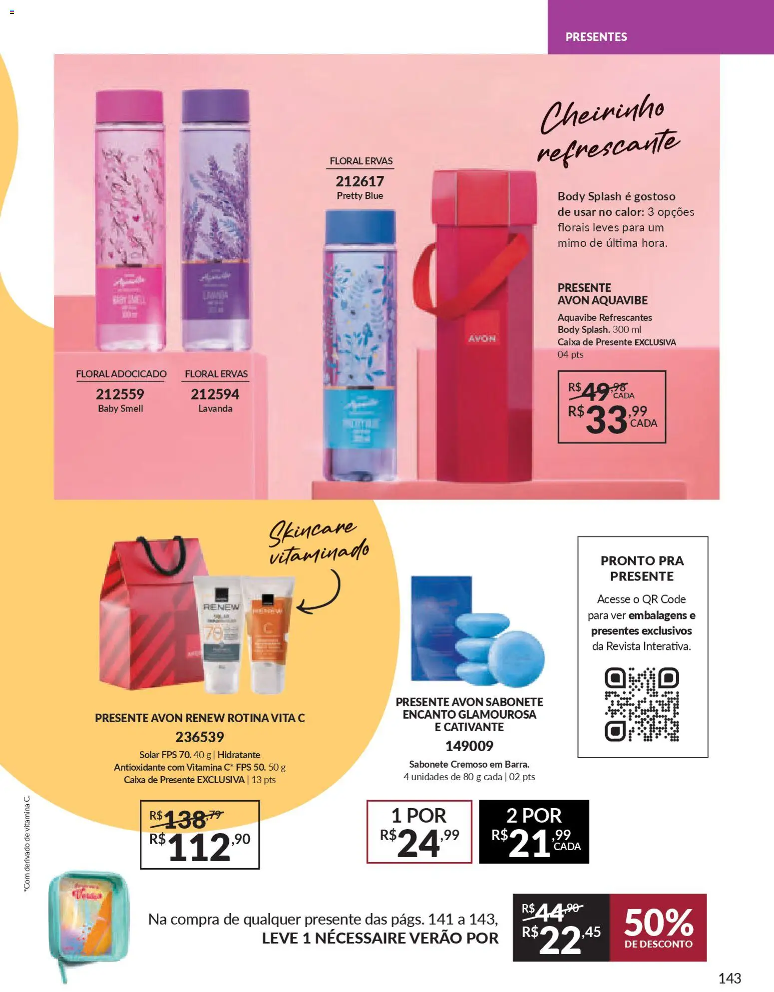 Avon Folheto - válido de 19.12.2025 | Página: 143 | Produtos: Necessaire, Revista, Caixa, Body