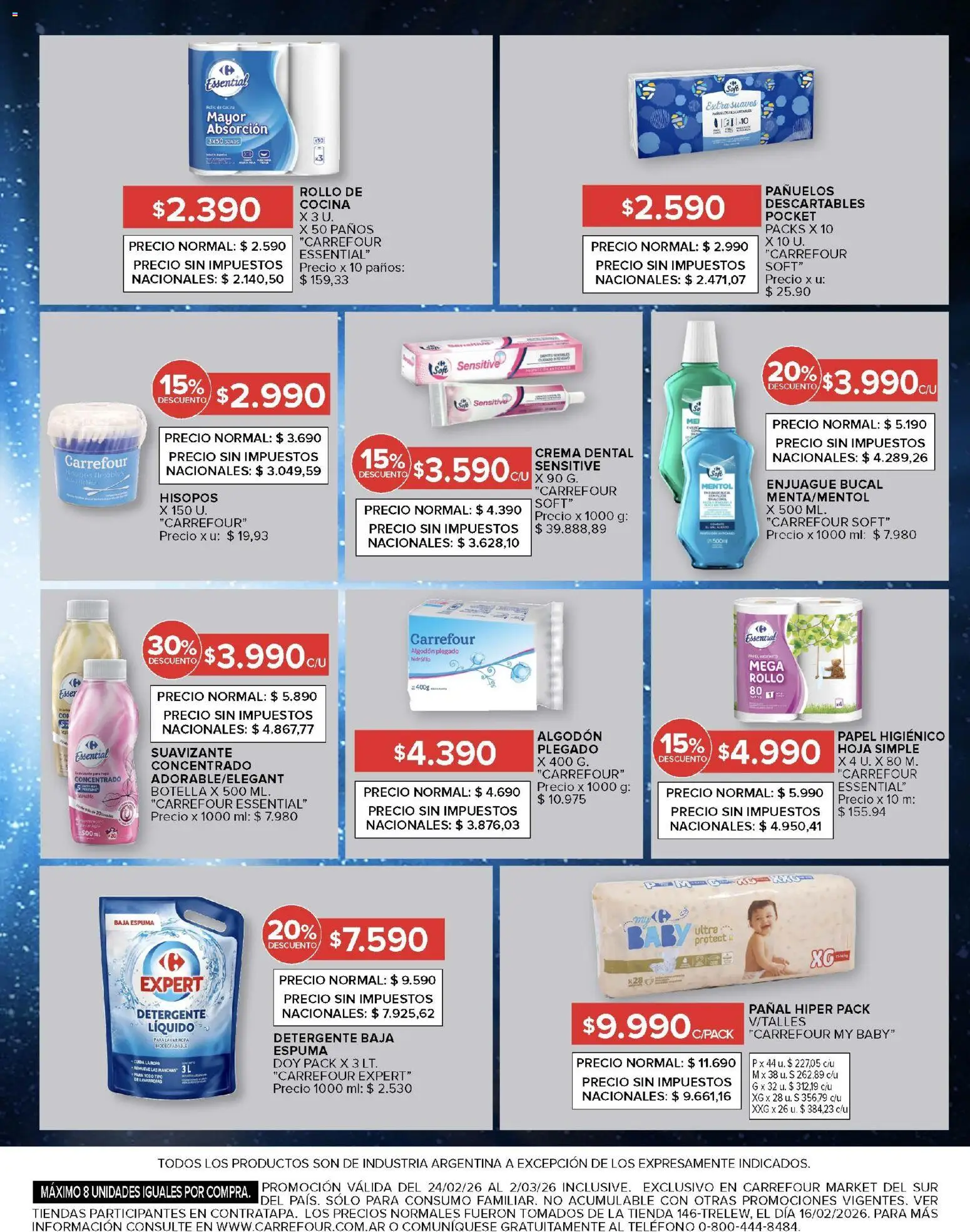 Carrefour Market catálogo │ válido desde el 24.02.2026 | Página: 11 | Productos: Detergente, Espuma, Suavizante, Crema