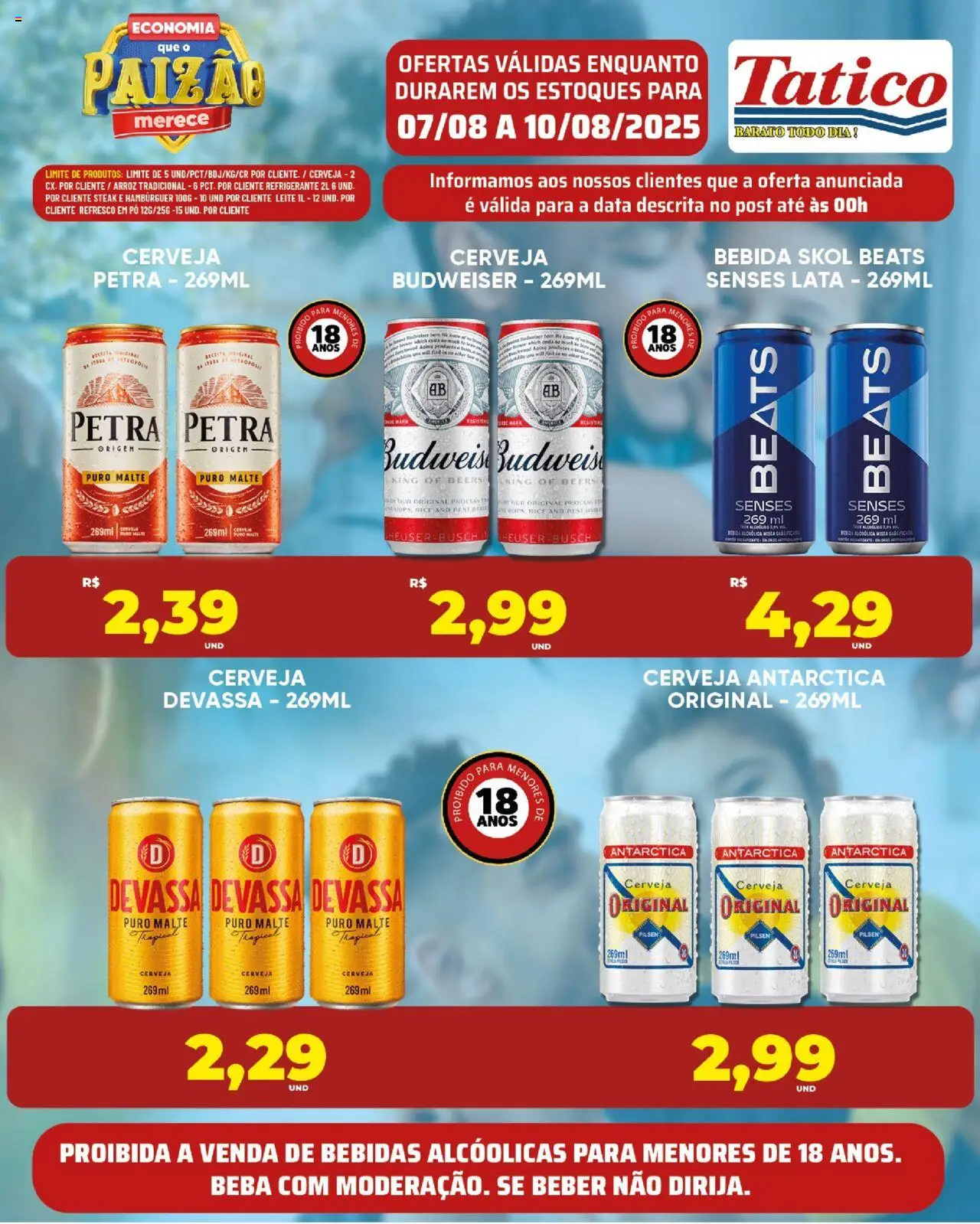 Tatico Folheto - válido de 08.08.2025 | Página: 30 | Produtos: Leite, Cerveja, Refrigerante, Pá