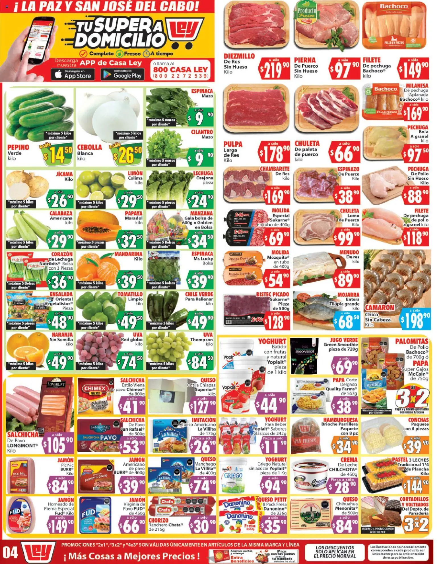 Nuevas ofertas de Casa Ley válidas en toda la República Mexicana desde el 10.01.2026. ¡Encuentra las mejores ofertas en Casa Ley folleto Autoservicio! | Página: 4 | Productos: Silla, Barra, Mesa, Espejo