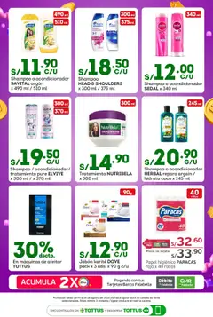 Catálogo Tottus válido desde 14.08.2025 | Página: 8 | Productos: Shampoo, Acondicionador, Jabón, Aceite