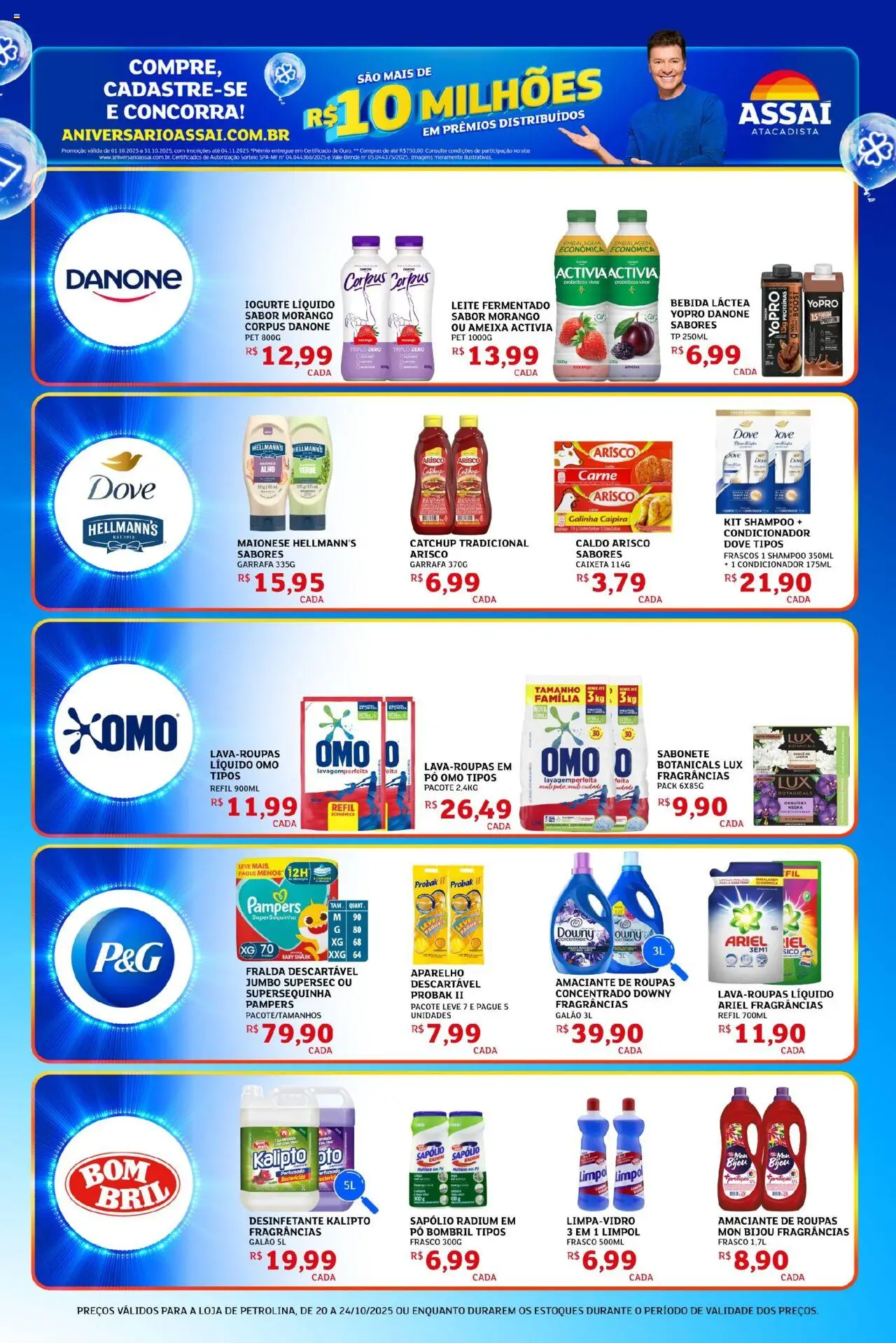 Assaí Atacadista Folheto - válido de 20.10.2025 | Página: 5 | Produtos: Ariel, Carne, Sabonete, Amaciante