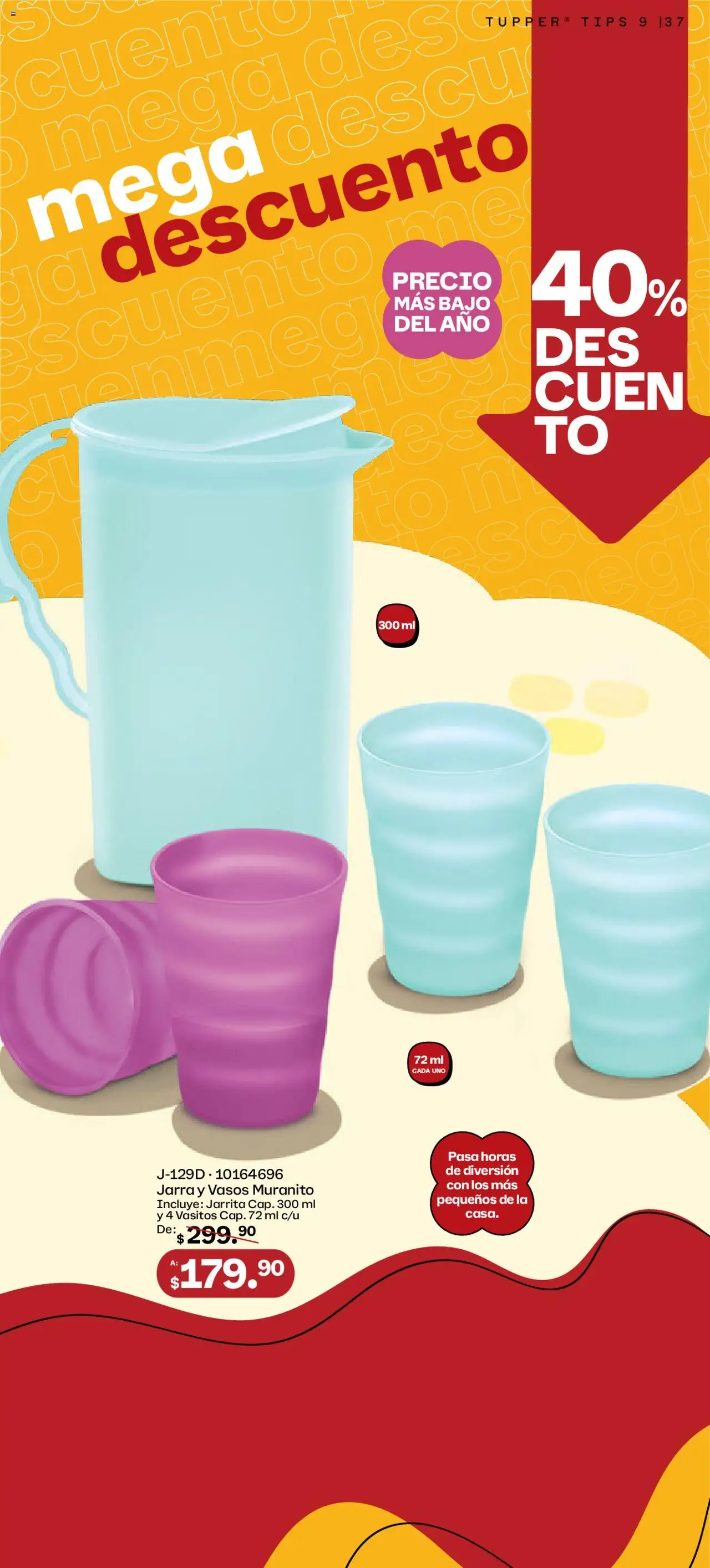 Nuevas ofertas de Tupperware válidas en toda la República Mexicana desde el 11.08.2025. ¡Encuentra las mejores ofertas en Tupperware catálogo! | Página: 37 | Productos: Tupper, Vasos, Jarra