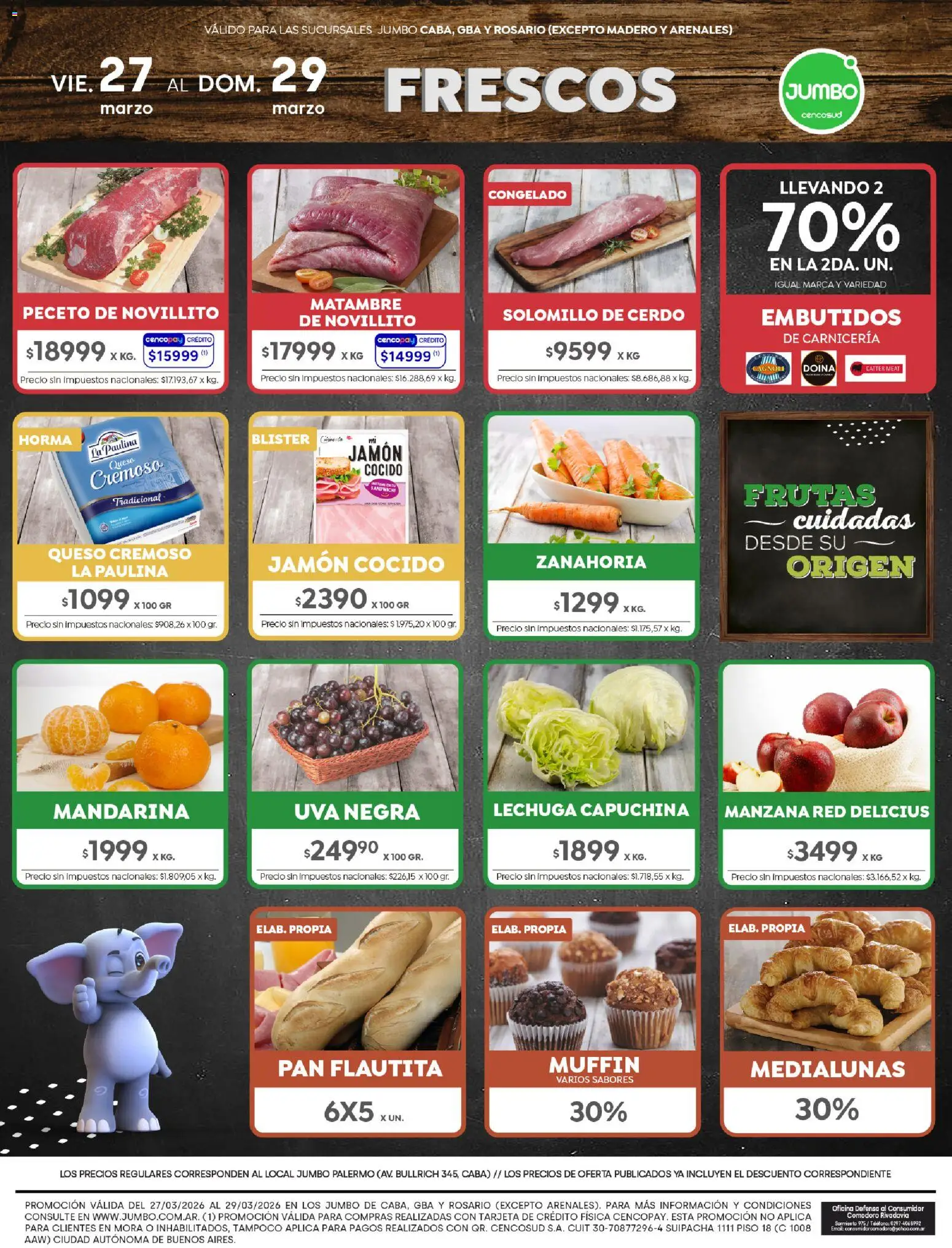 Jumbo - Ofertas | Rosario │ válido desde el 26.03.2026 | Página: 8 | Productos: Manzana, Queso, Jamón, Cerdo