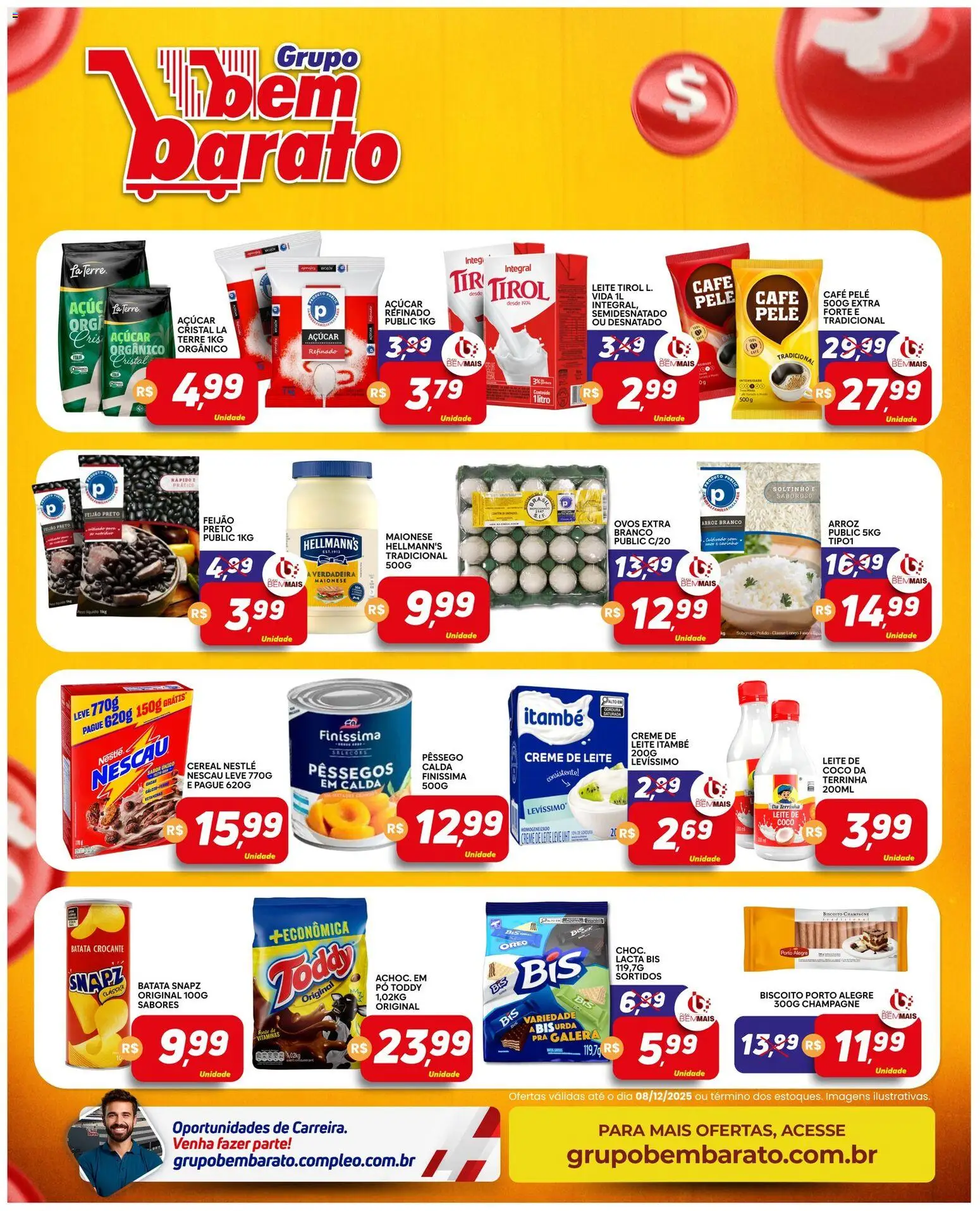 Supermercado Bem Barato Folheto - válido de 02.12.2025 | Página: 4 | Produtos: Biscoito, Creme, Açúcar, Batata