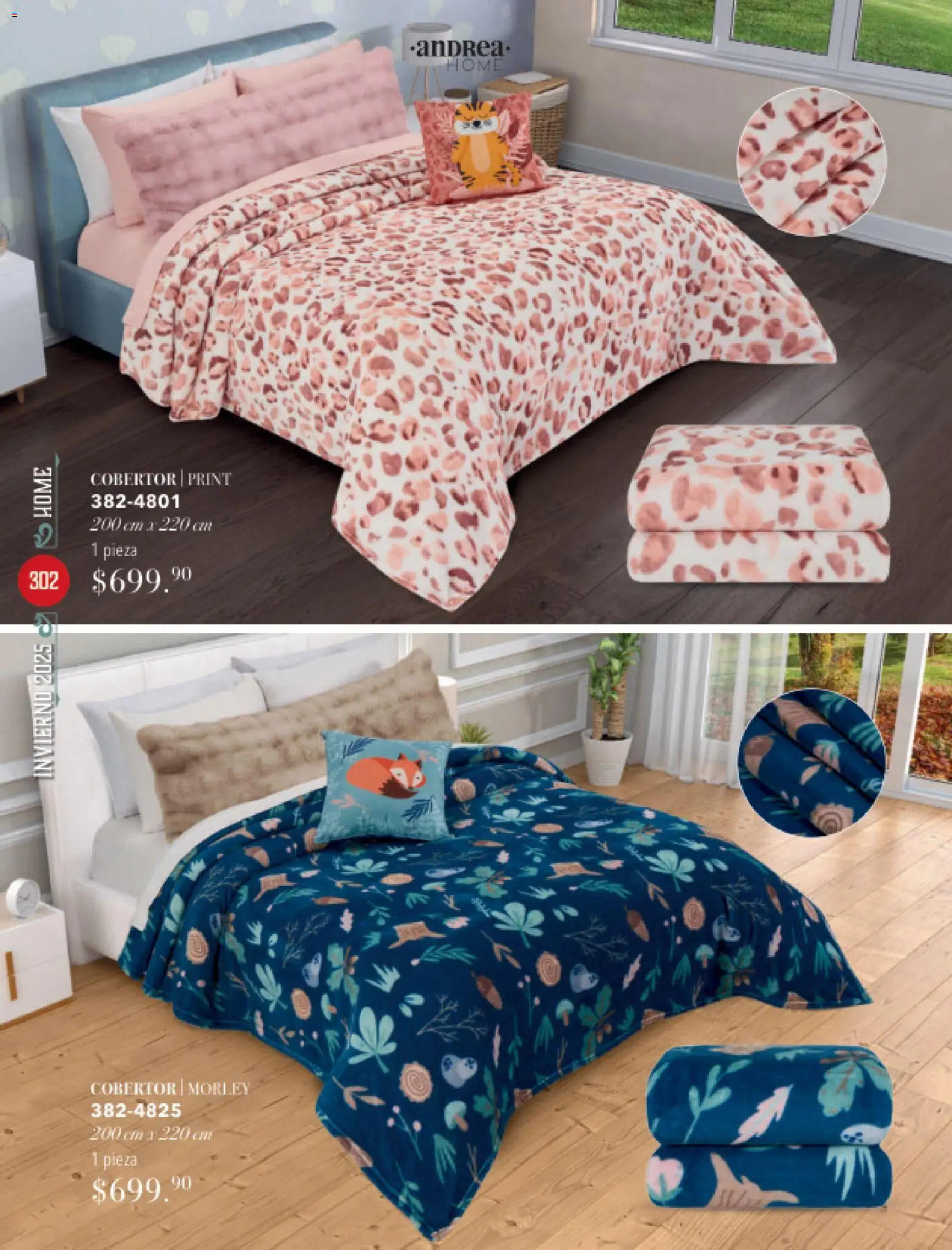 Nuevas ofertas de Andrea válidas en toda la República Mexicana desde el 26.11.2025. ¡Encuentra las mejores ofertas en Andrea catálogo Invierno! | Página: 302 | Productos: Cobertor