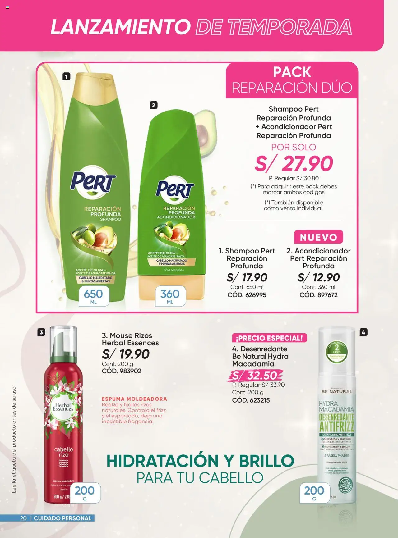 Catálogo Azzorti válido desde 29.09.2025 | Página: 20 | Productos: Shampoo, Aceite, Mouse, Aceite de oliva