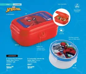 Vista previa de A. Contenedor rectangular Spider-Man Plástico., Contenedor rectangular Spider-Man Plástico. (225058) 7 pts, nuevo folleto de la tienda, válido en México a partir del 20.12.2025 | Página: 22 | Productos: Contenedor