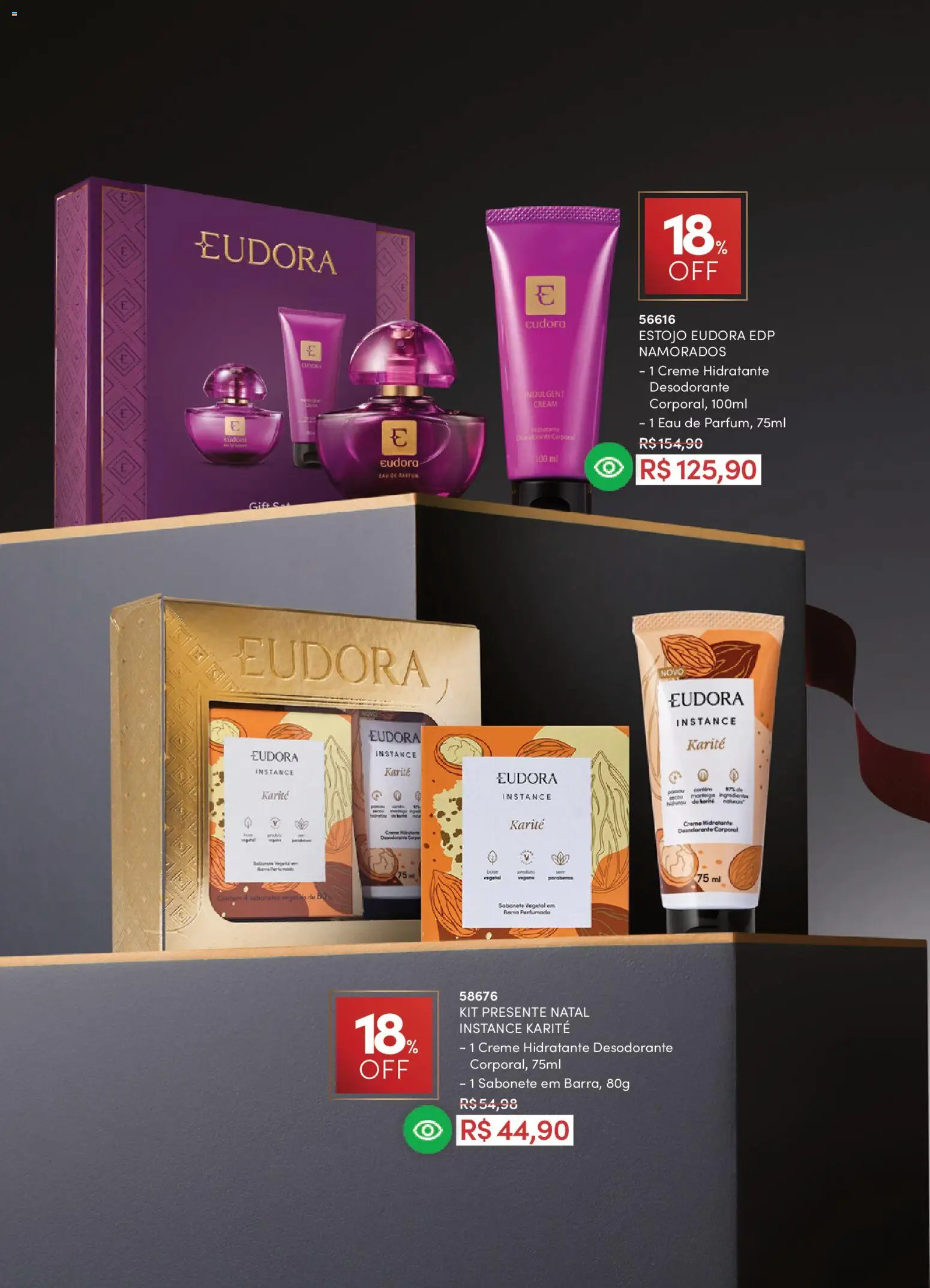 Eudora Folheto - válido de 17.12.2025 | Página: 33 | Produtos: Desodorante, Creme, Sabonete