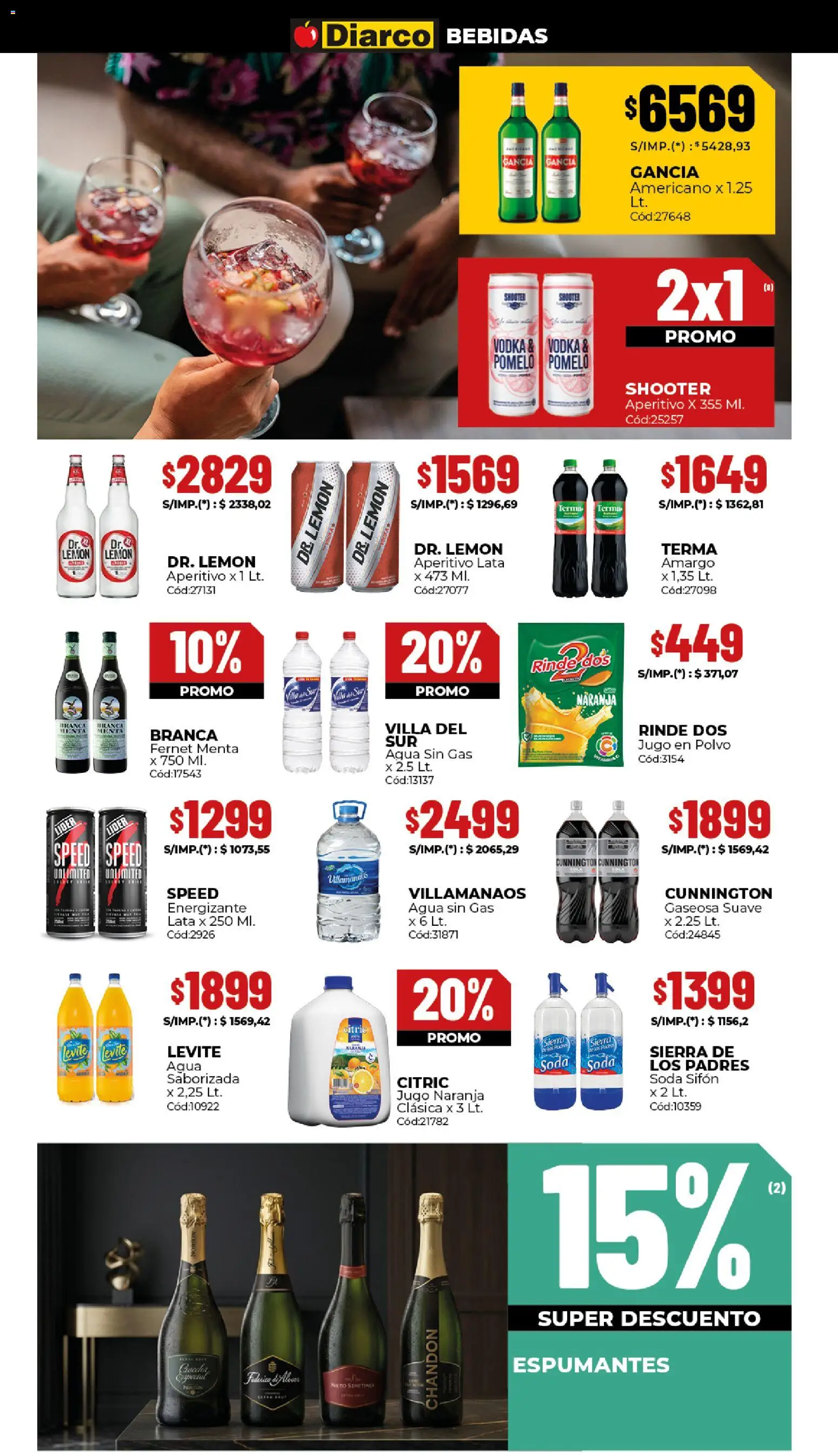 Diarco ofertas │ válido desde el 23.02.2026 | Página: 8 | Productos: Polvo, Fernet, Agua, Sierra