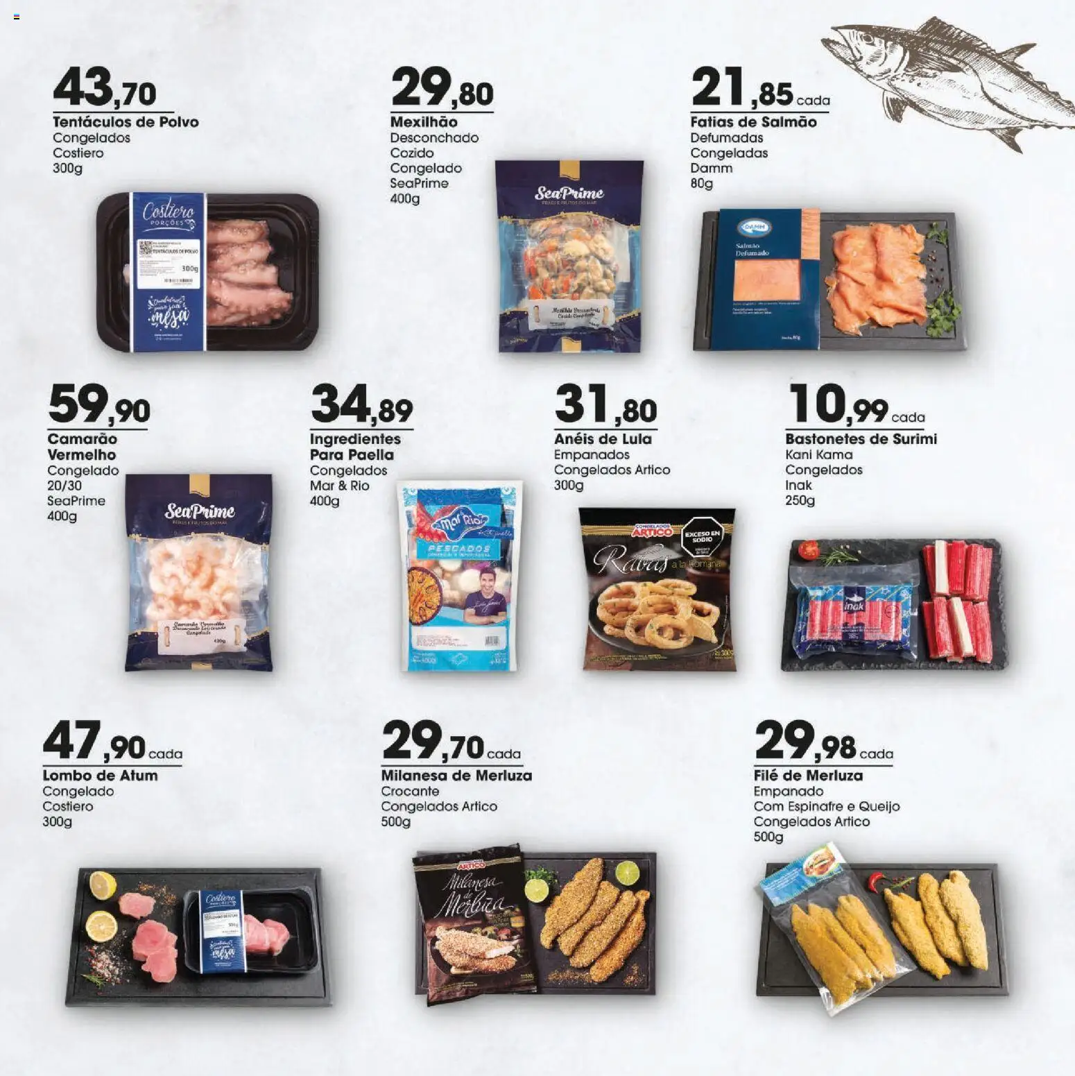 Zaffari Folheto - válido de 26.03.2026 | Página: 5 | Produtos: Espinafre, Salmão, Lombo, Lula