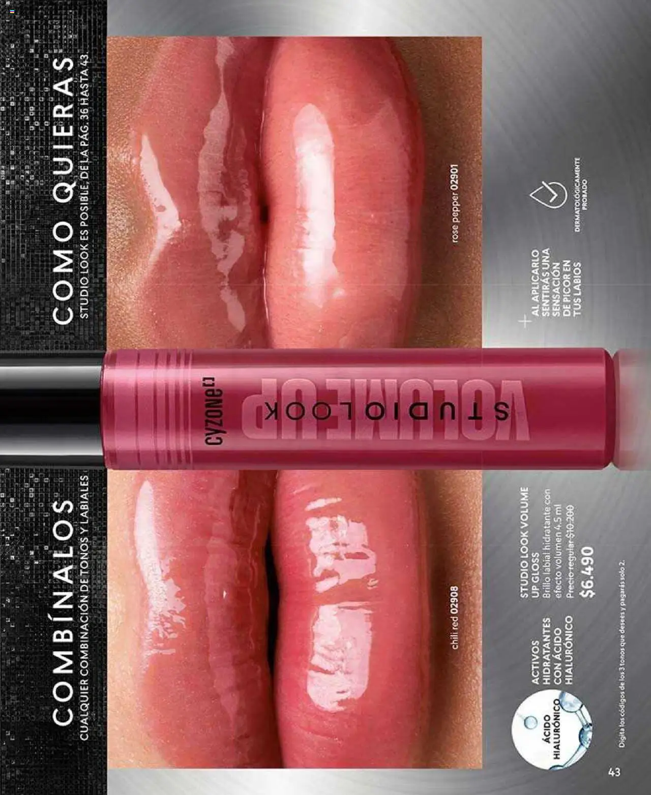 Catálogo CyZone Campaña 10 │ válido desde el 02.06.2025 | Página: 43 | Productos: Brillo, Labial