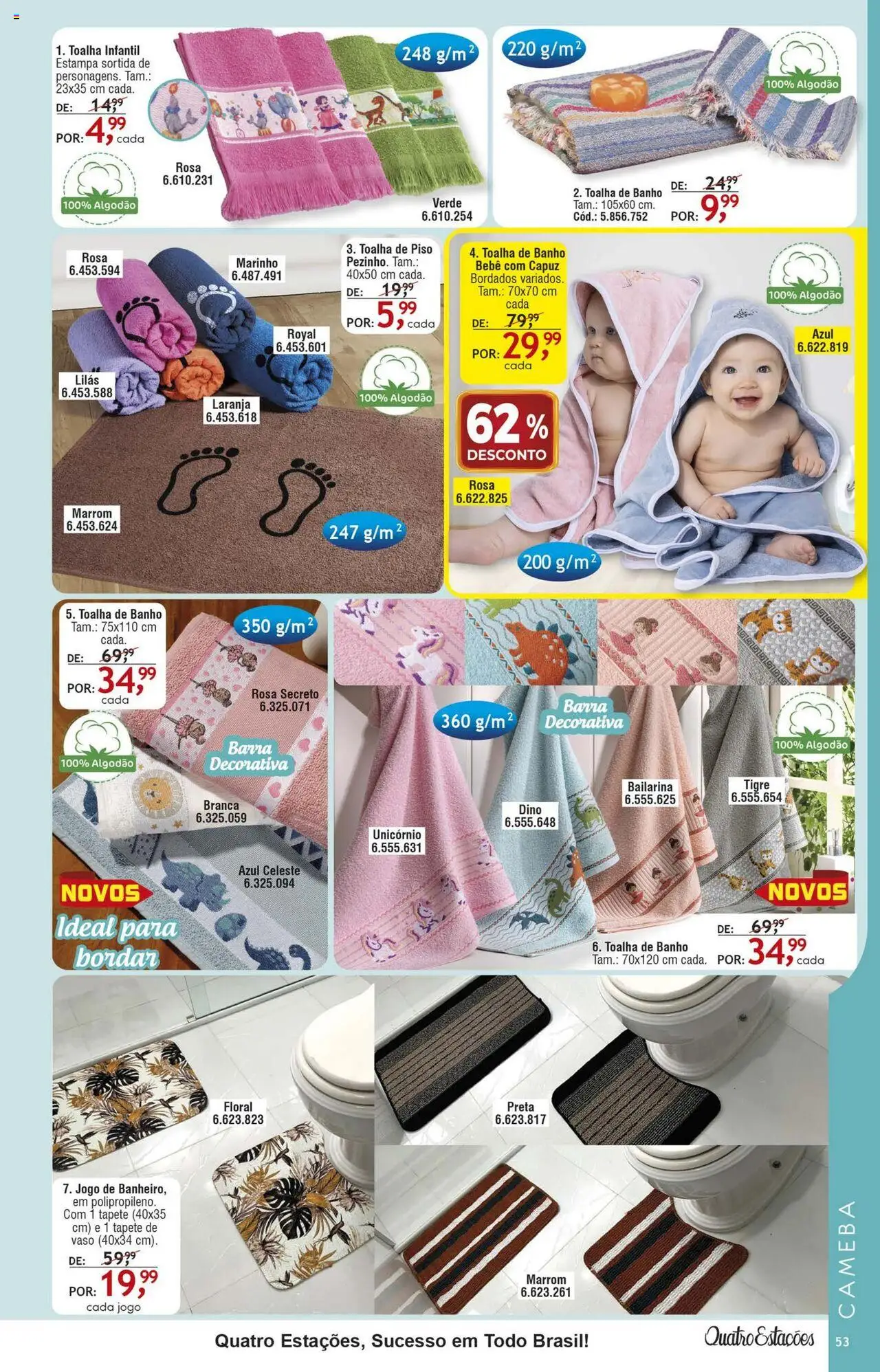 Quatro Estações Folheto - válido de 01.08.2025 | Página: 49 | Produtos: Piso, Vaso, Capuz, Algodão