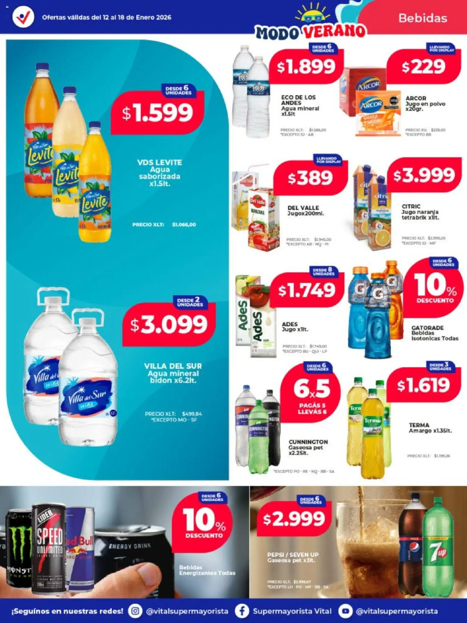 Vital - Ofertas - Santa Fe  │ válido desde el 12.01.2026 | Página: 22 | Productos: Polvo, Agua, Jugo, Agua saborizada