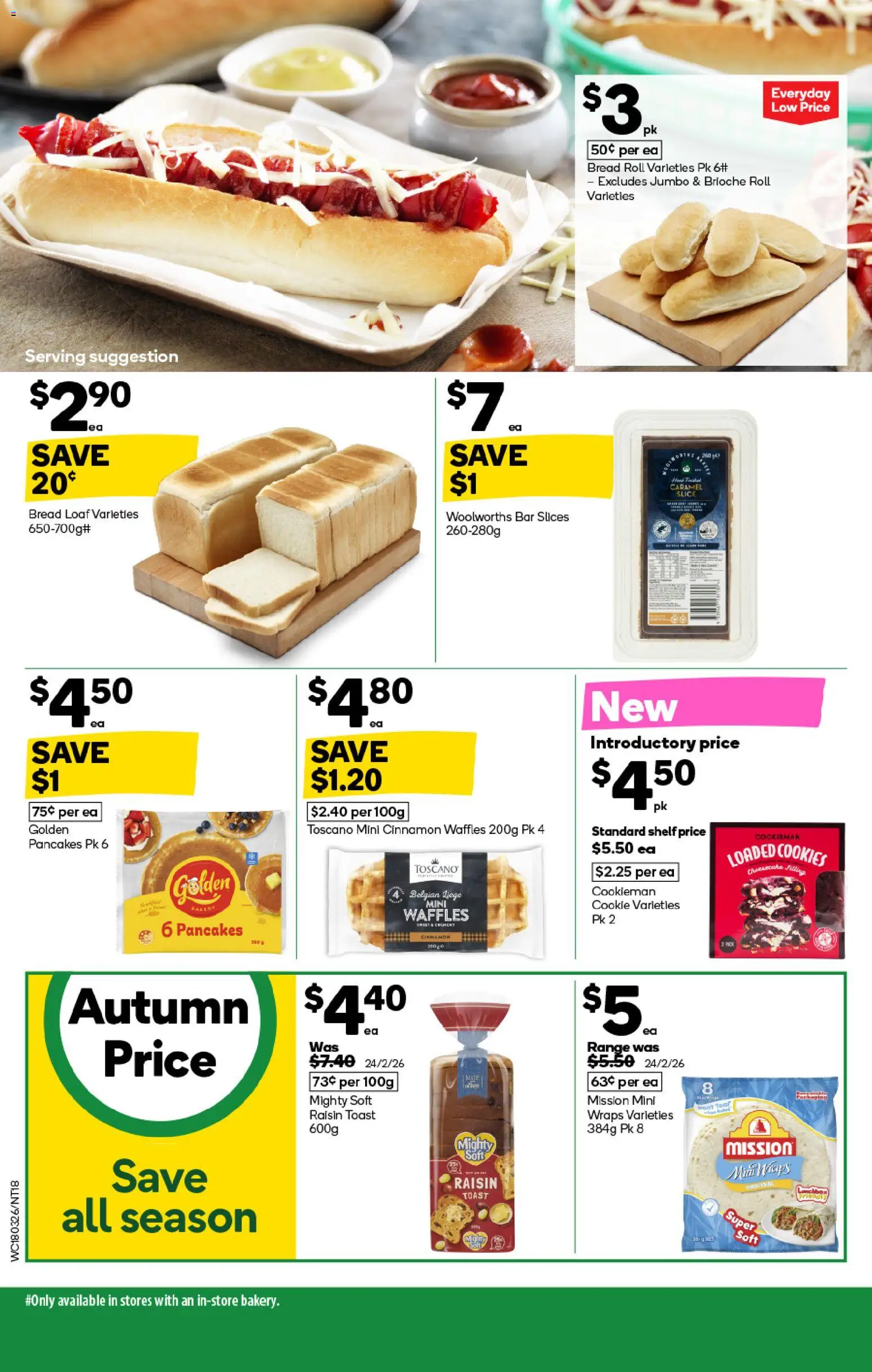 Woolworths catalogue - valid from 18.03.2026 | Page: 18 | Products: Shelf, Bread, Waffles