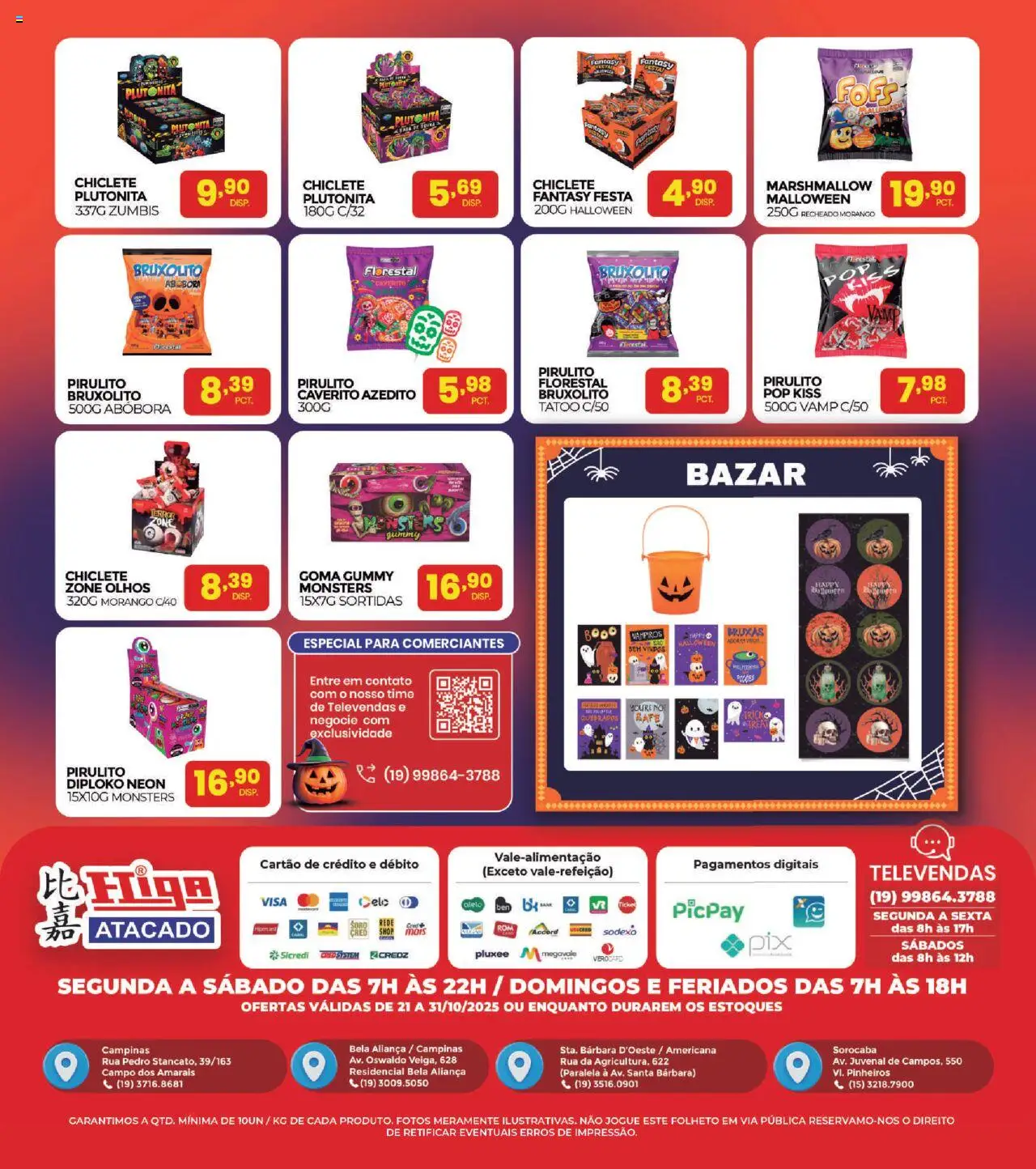 Higa Atacado Folheto - válido de 21.10.2025 | Página: 2 | Produtos: Abóbora, Aliança, Chiclete