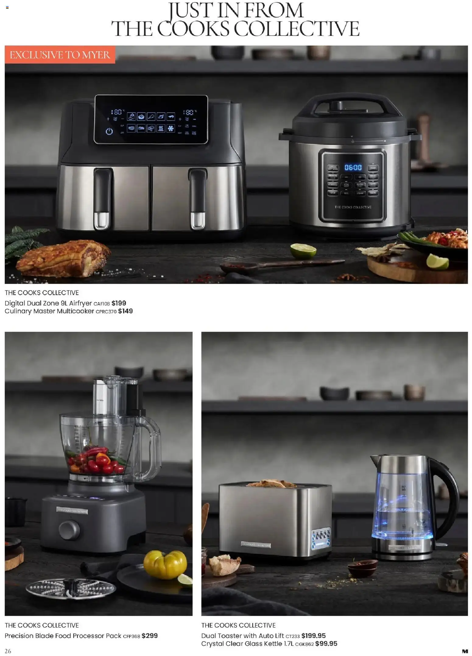 Myer catalogue - valid from 03.02.2026 | Page: 26 | Products: Digital, Kettle, Food processor, Toaster
