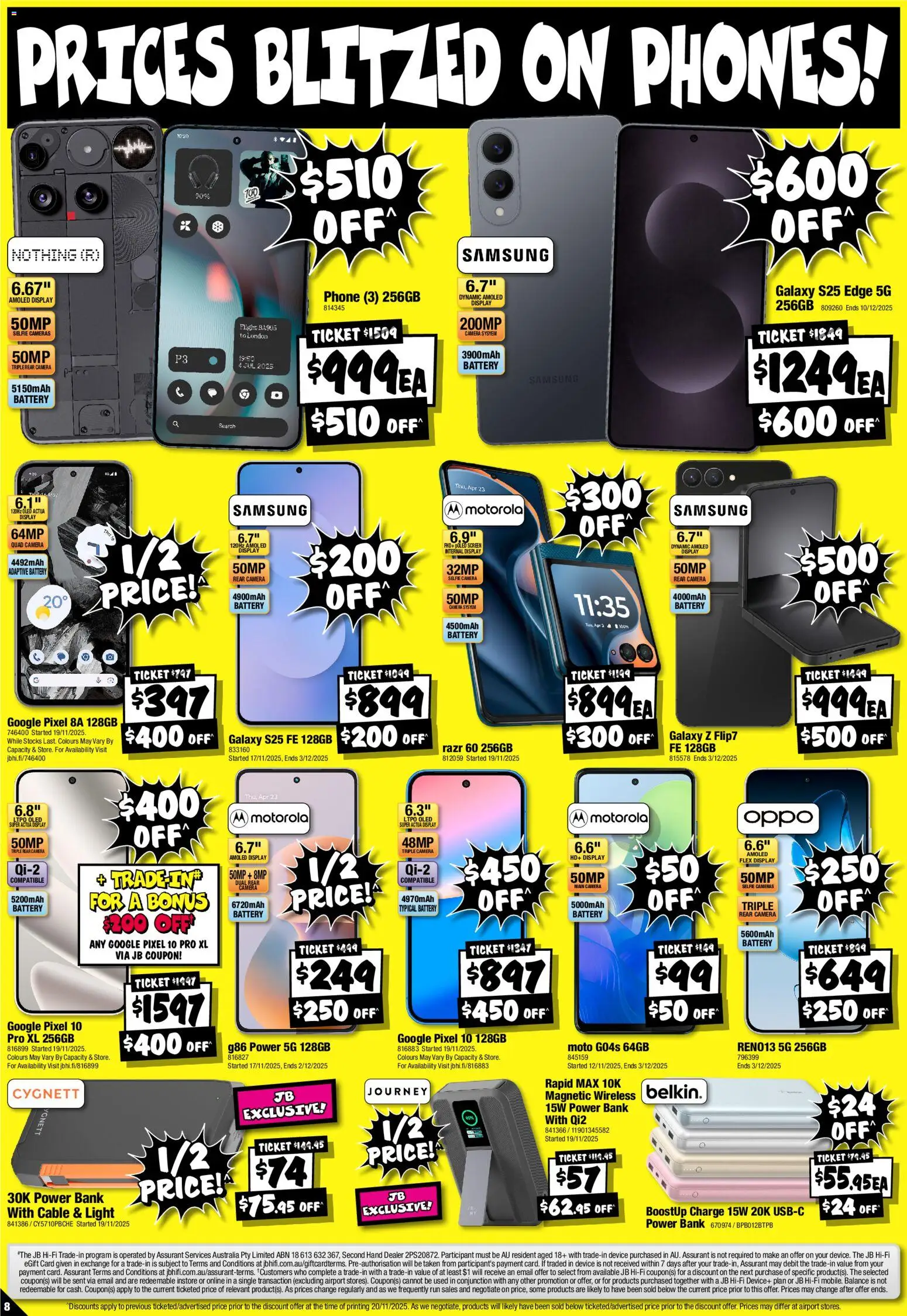 JB Hi-Fi catalogue - valid from 28.11.2025 | Page: 8 | Products: Battery, Device, Camera, Cable