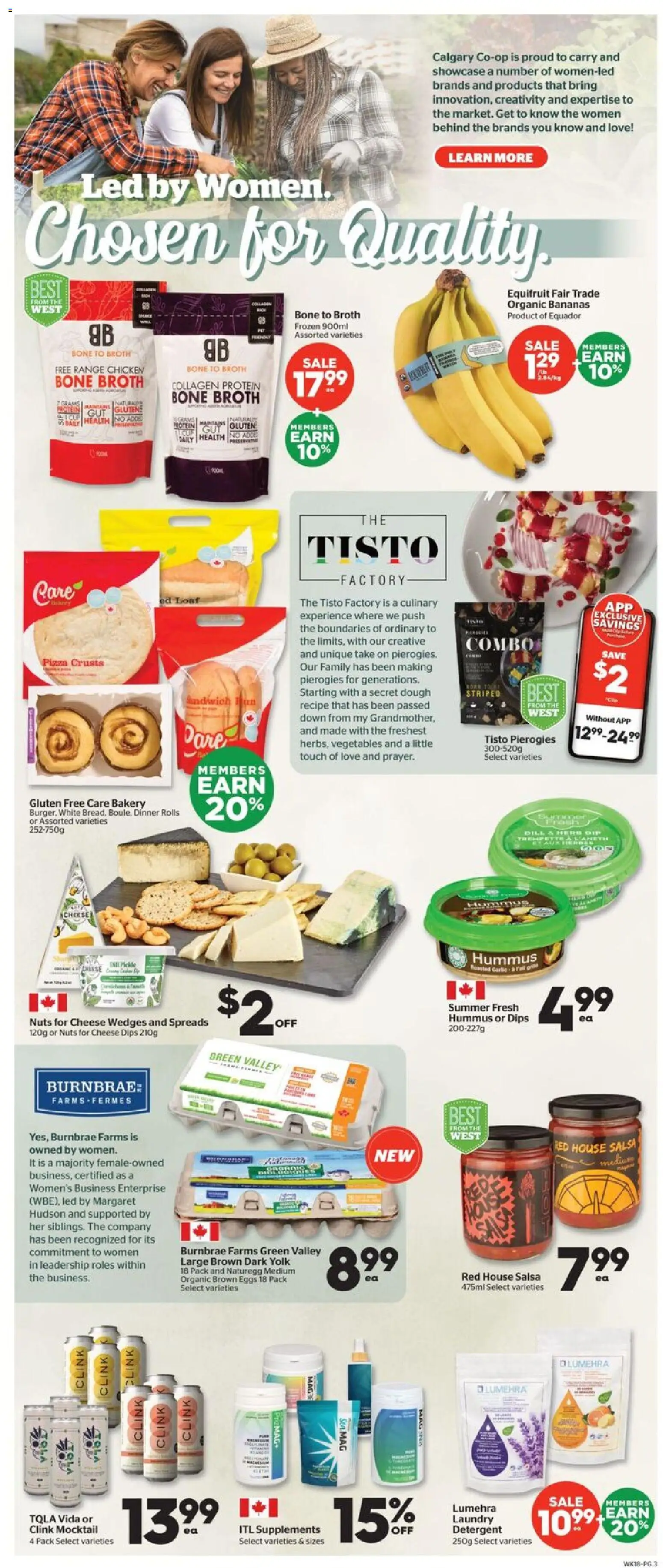 Calgary Co-op flyer valid from 05.03.2026 | Page: 4 | Products: Nuts, Bakery, Cheese, Eggs