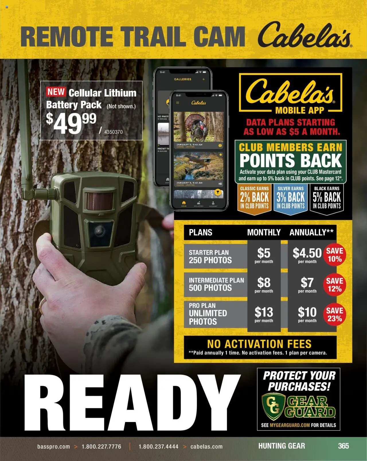 Cabela's Hunting Master 25 - valid from 11.08.2025 | Page: 365 | Products: Battery, Starter, Camera