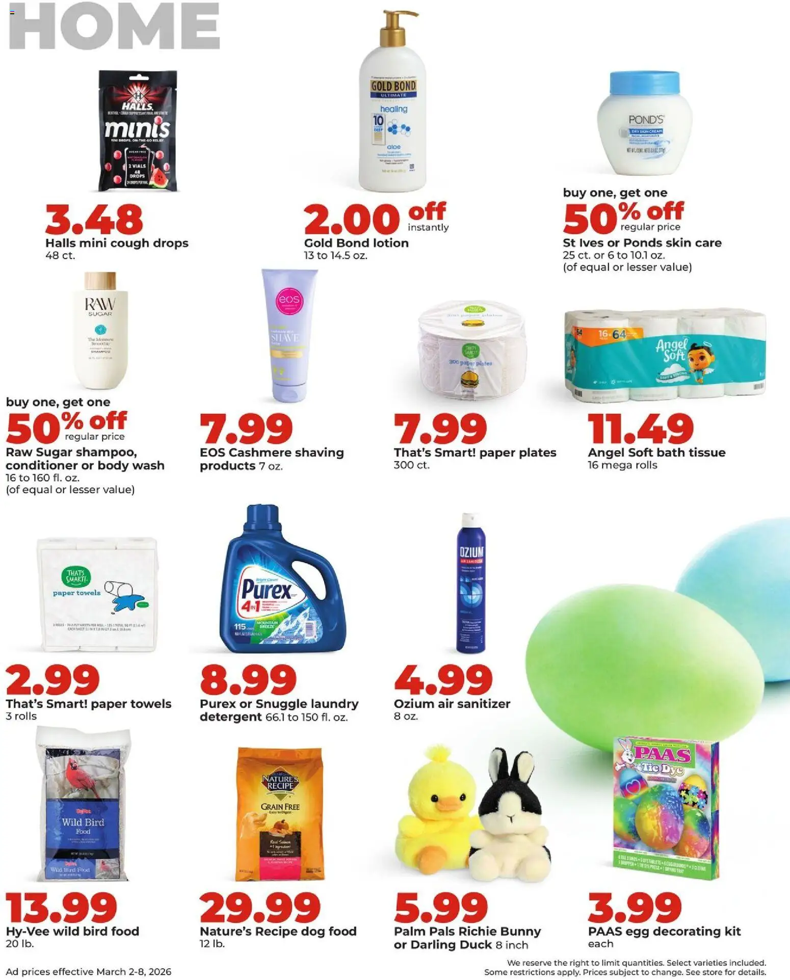 HyVee Weekly Ad - valid from 02.03.2026 | Page: 33 | Products: Bath, Detergent, Body Wash, Sugar