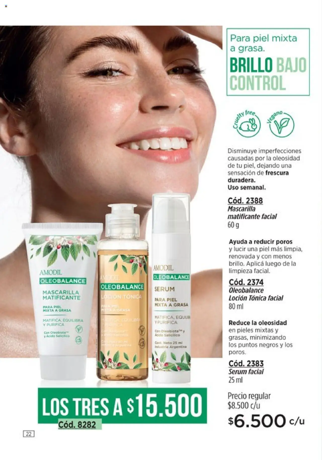 Catálogo Amodil Campaña 16 │ válido desde el 01.10.2025 | Página: 22 | Productos: Mascarilla, Serum, Brillo, Loción