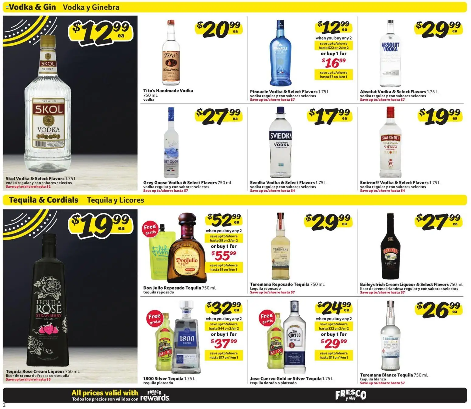 Fresco y Más Alcohol Flyer - valid from 30.03.2026 | Page: 2 | Products: Gin, Cream, Vodka